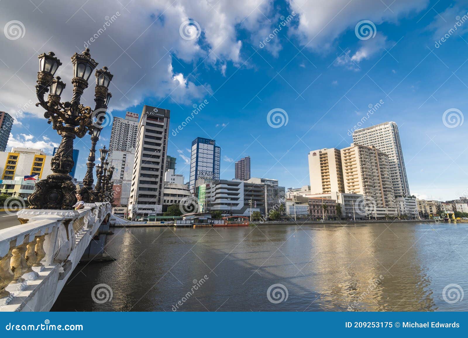Manila, Philippines - the Binondo Skyline and Pasig River As Seen from