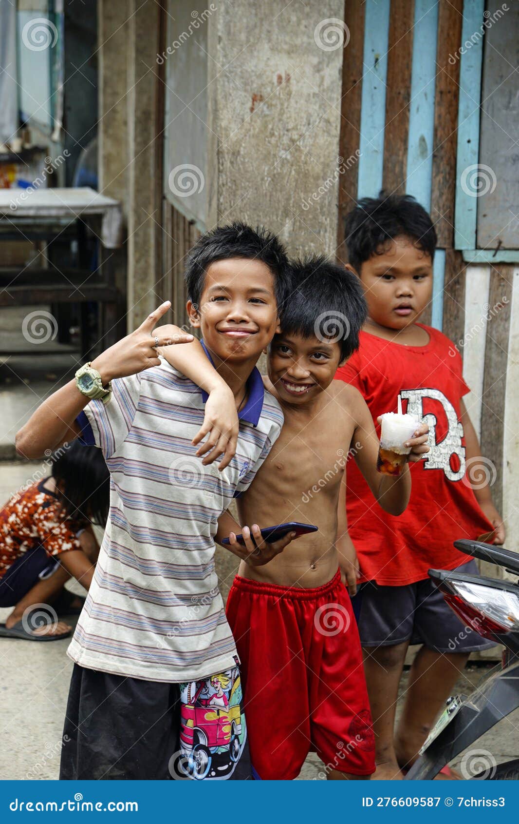 Manila, Philippines, Circa March 2023 - Poor Kids In The Slums Of ...