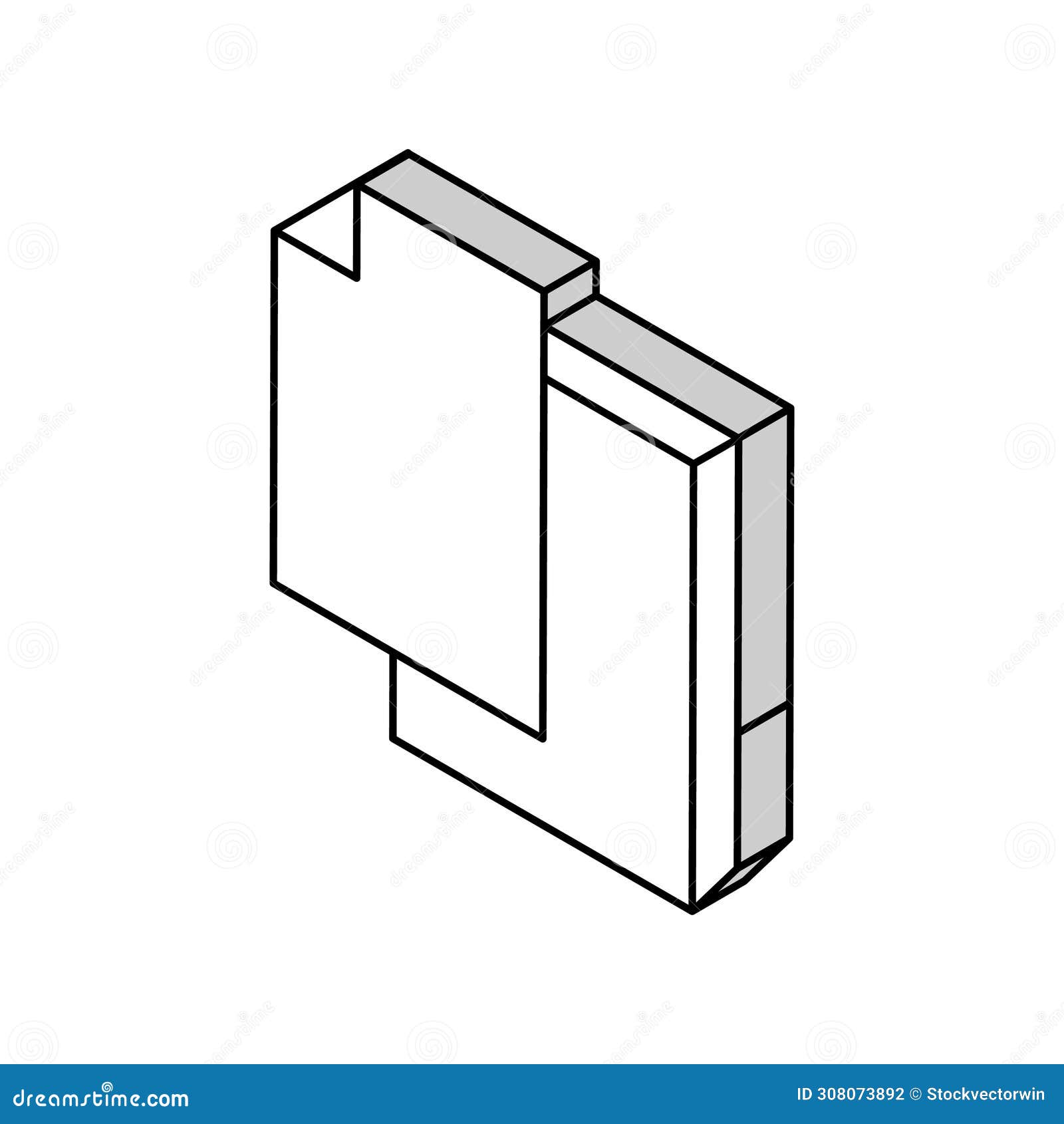 manilla paper isometric icon  
