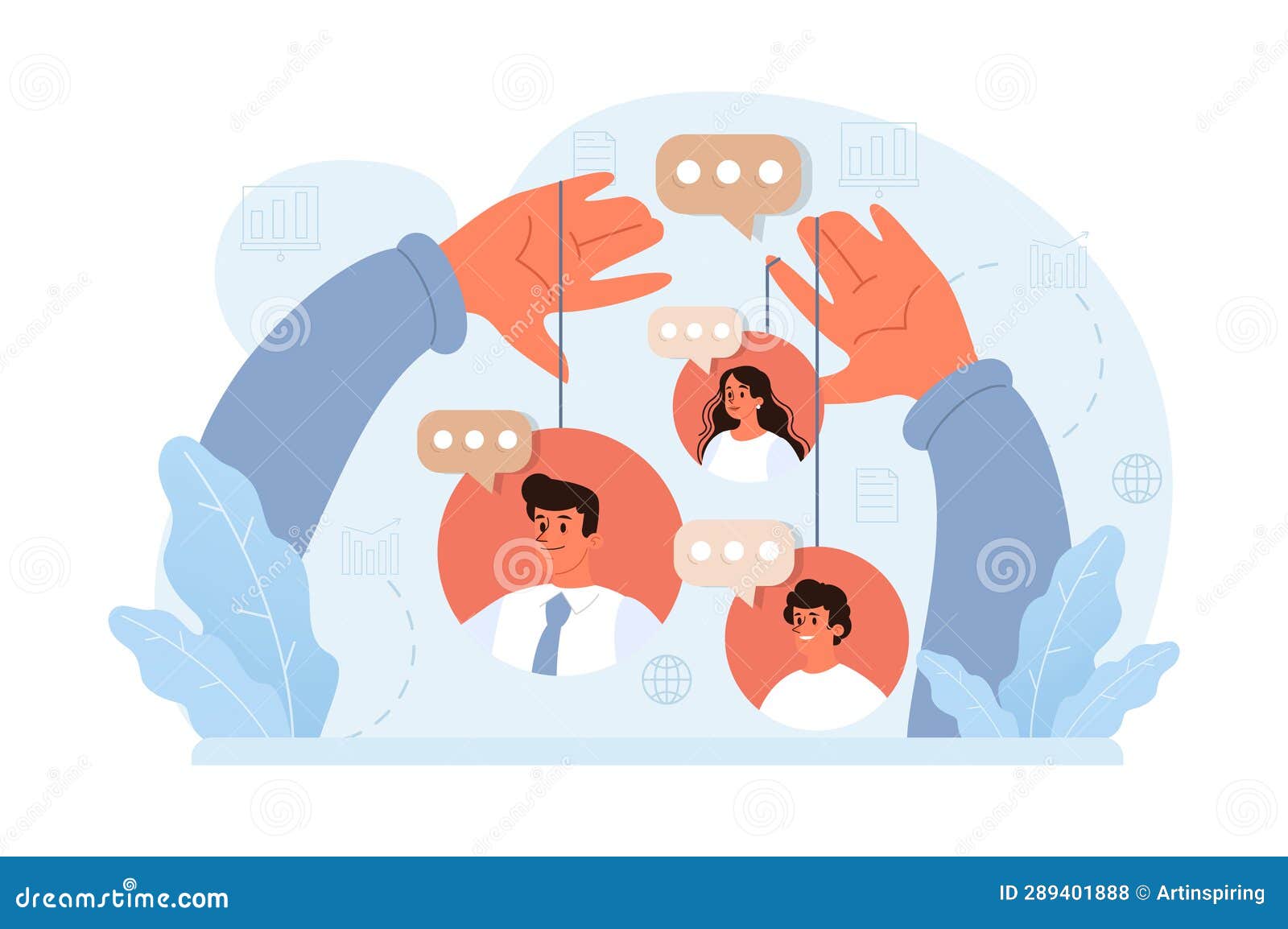 Manipulation. Psychological Control Method Stock Illustration