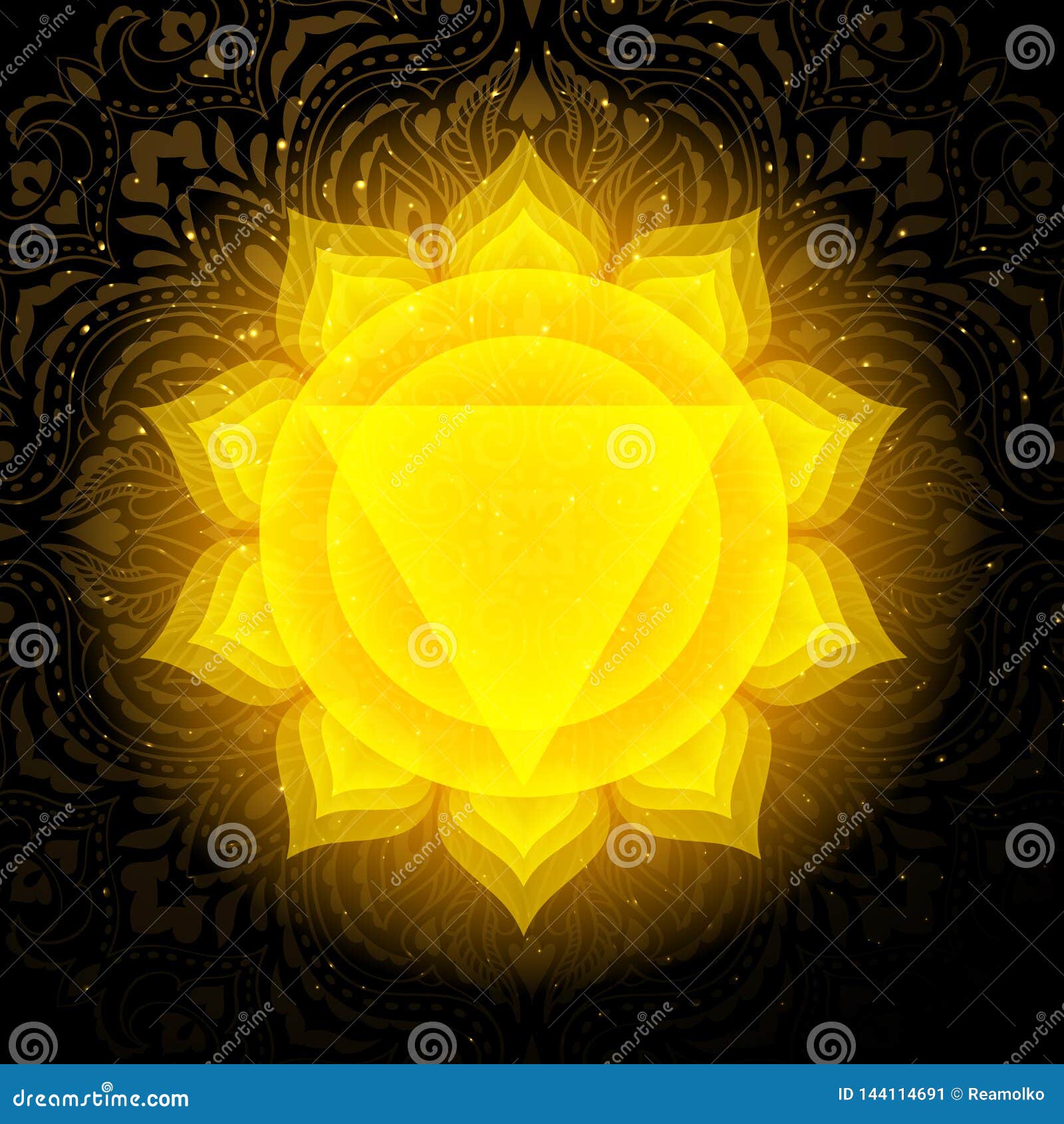 manipura chakra colorful  icon. solar plexus chakra.