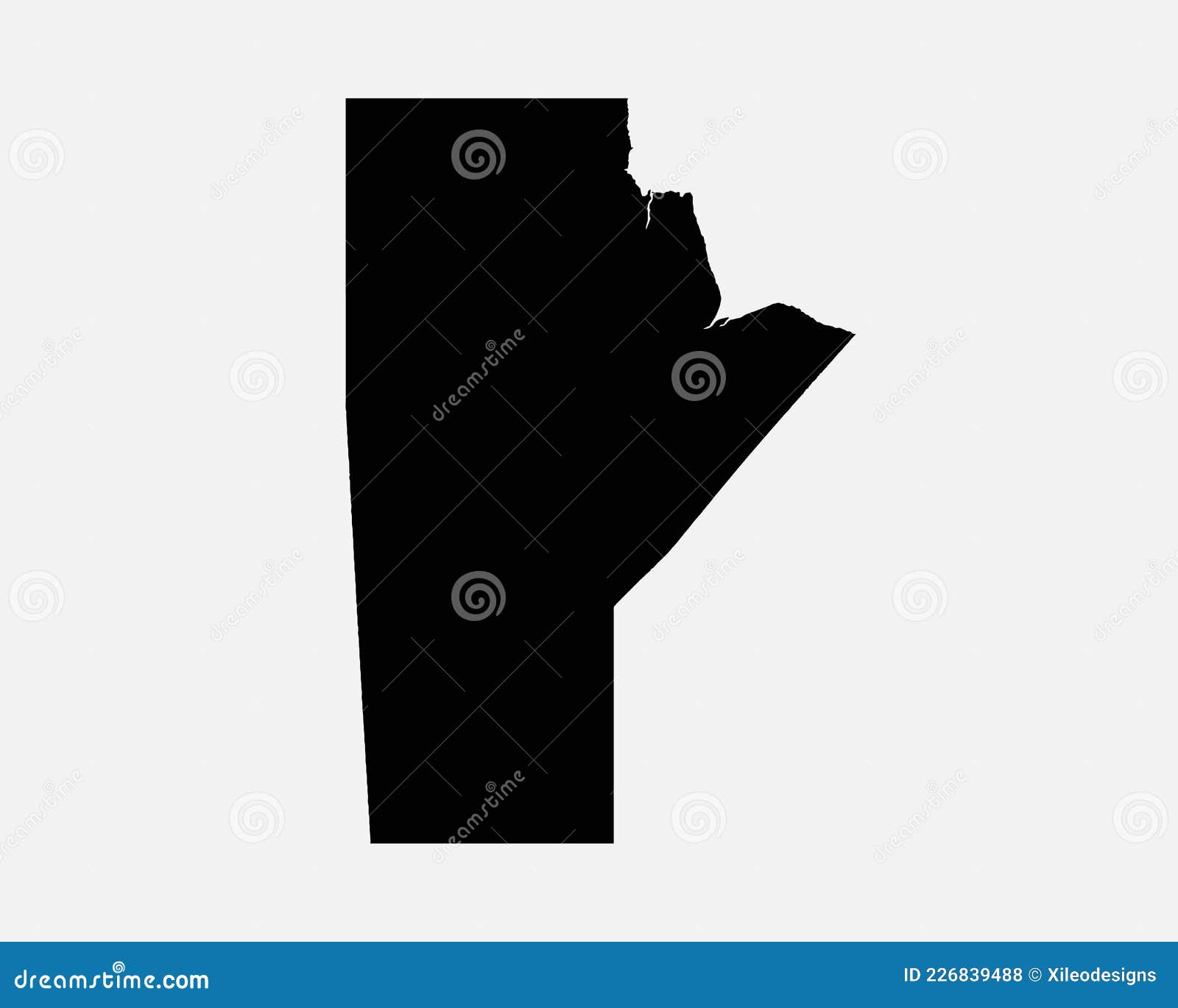 Manitoba Canada Map Black Silhouette. MB, Canadian Province Shape ...