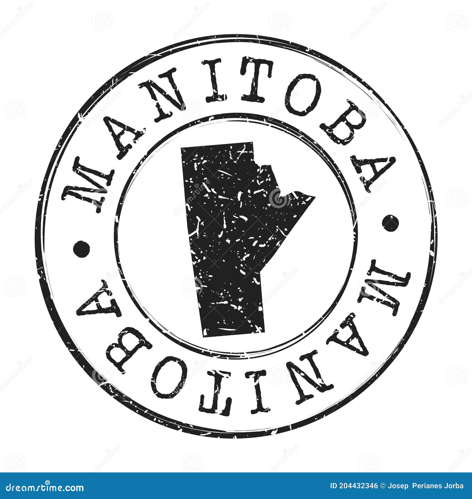 manitoba canada map postmark. silhouette postal passport. stamp round  icon. vintage postage .