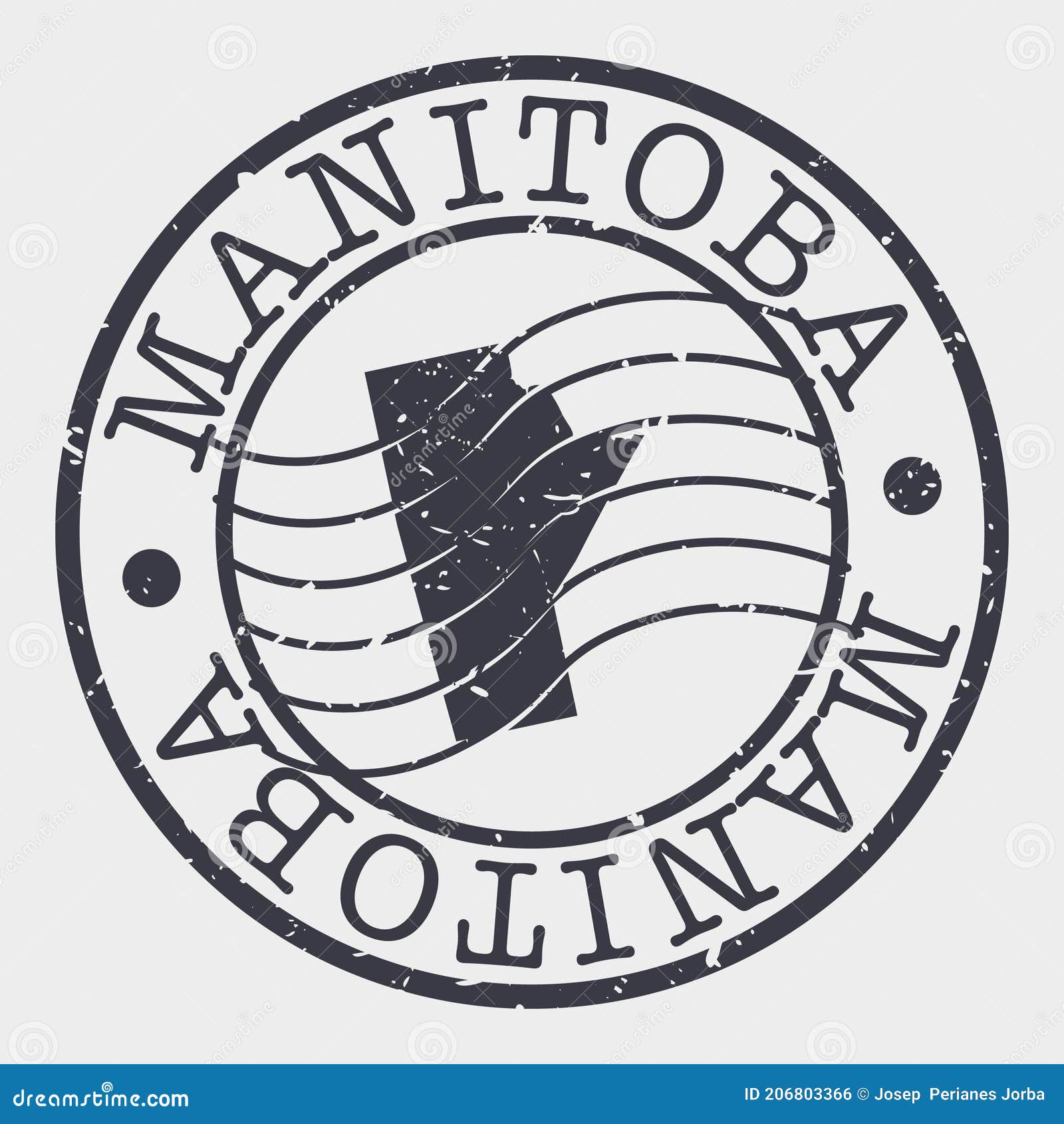 manitoba canada stamp postal. a map silhouette seal. passport round .  icon  retro travel.