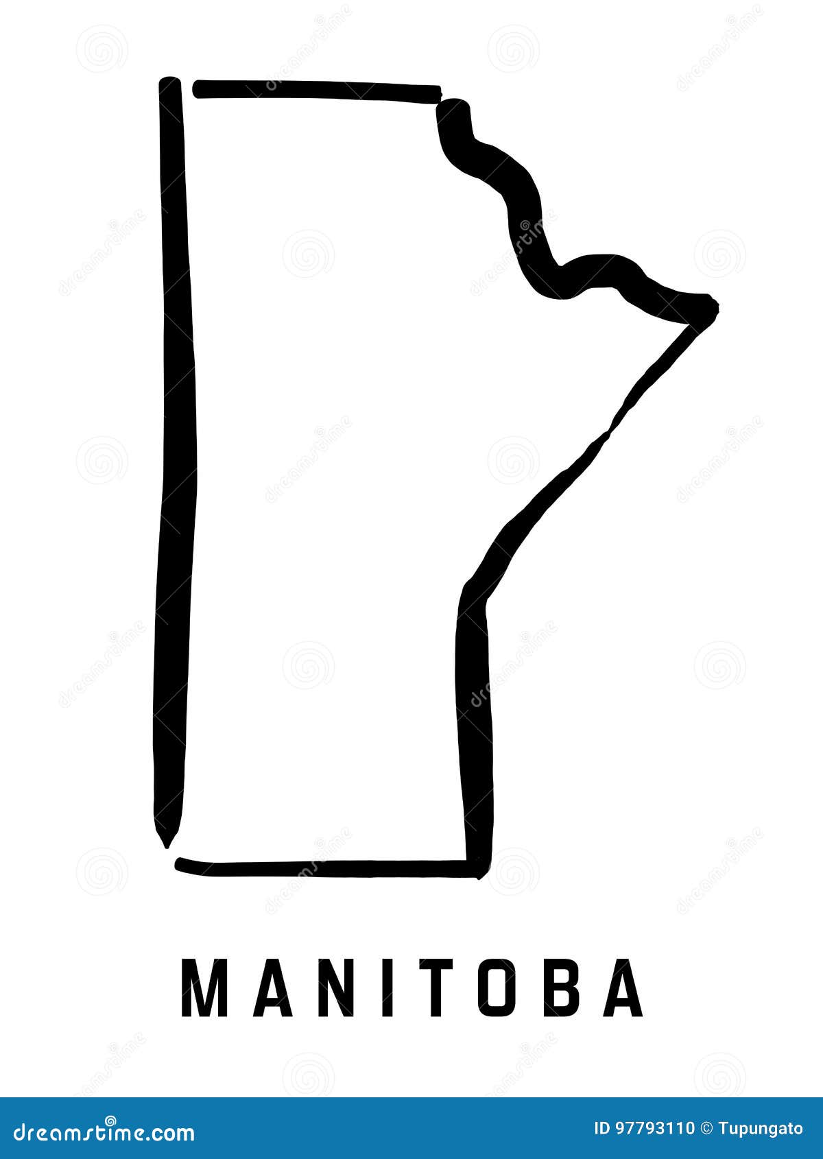 ManitobaKartenentwurf stock abbildung. Illustration von schattenbild