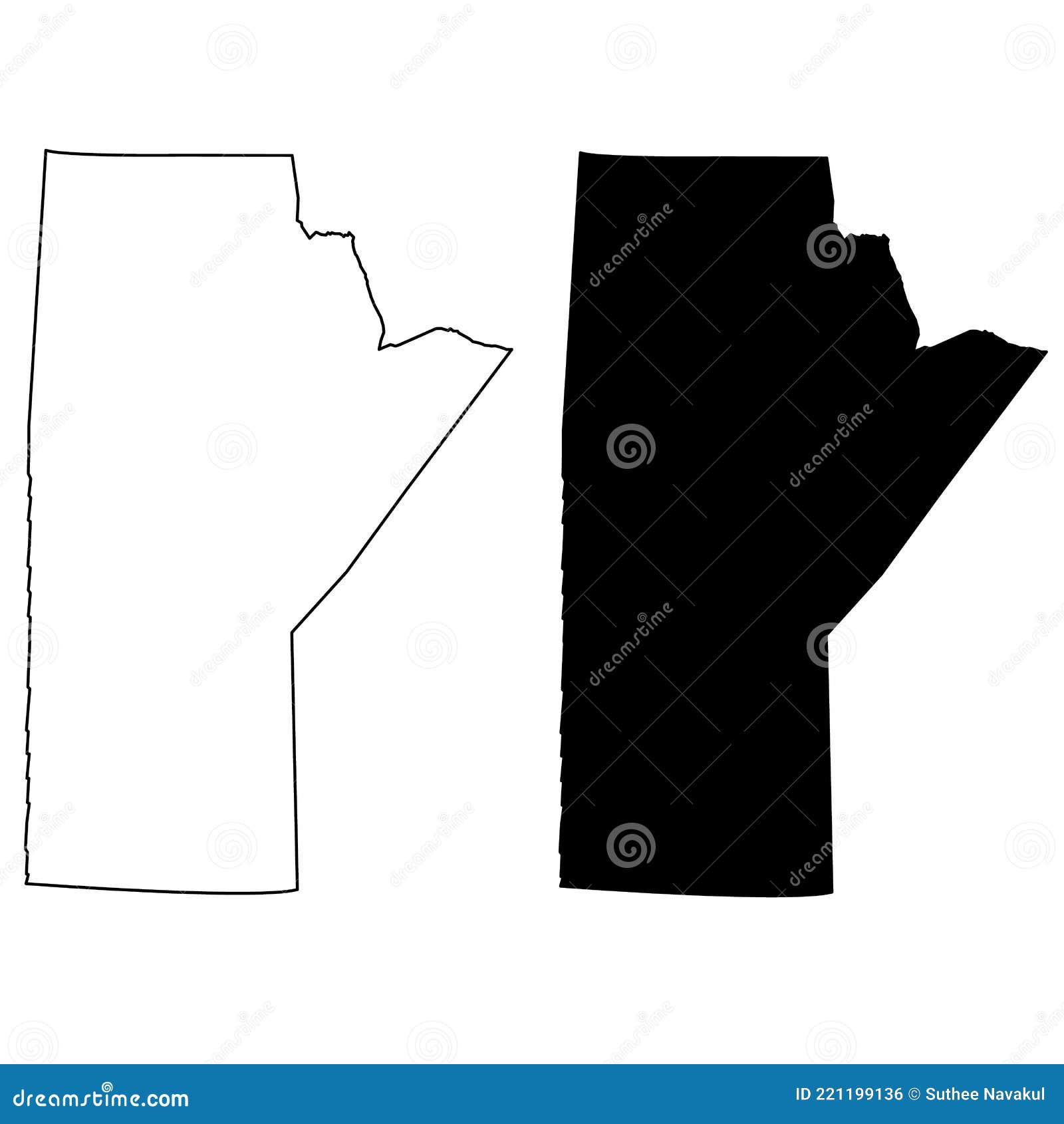 Manitoba Map On White Background. Scribble Sketch Manitoba Map Vector ...