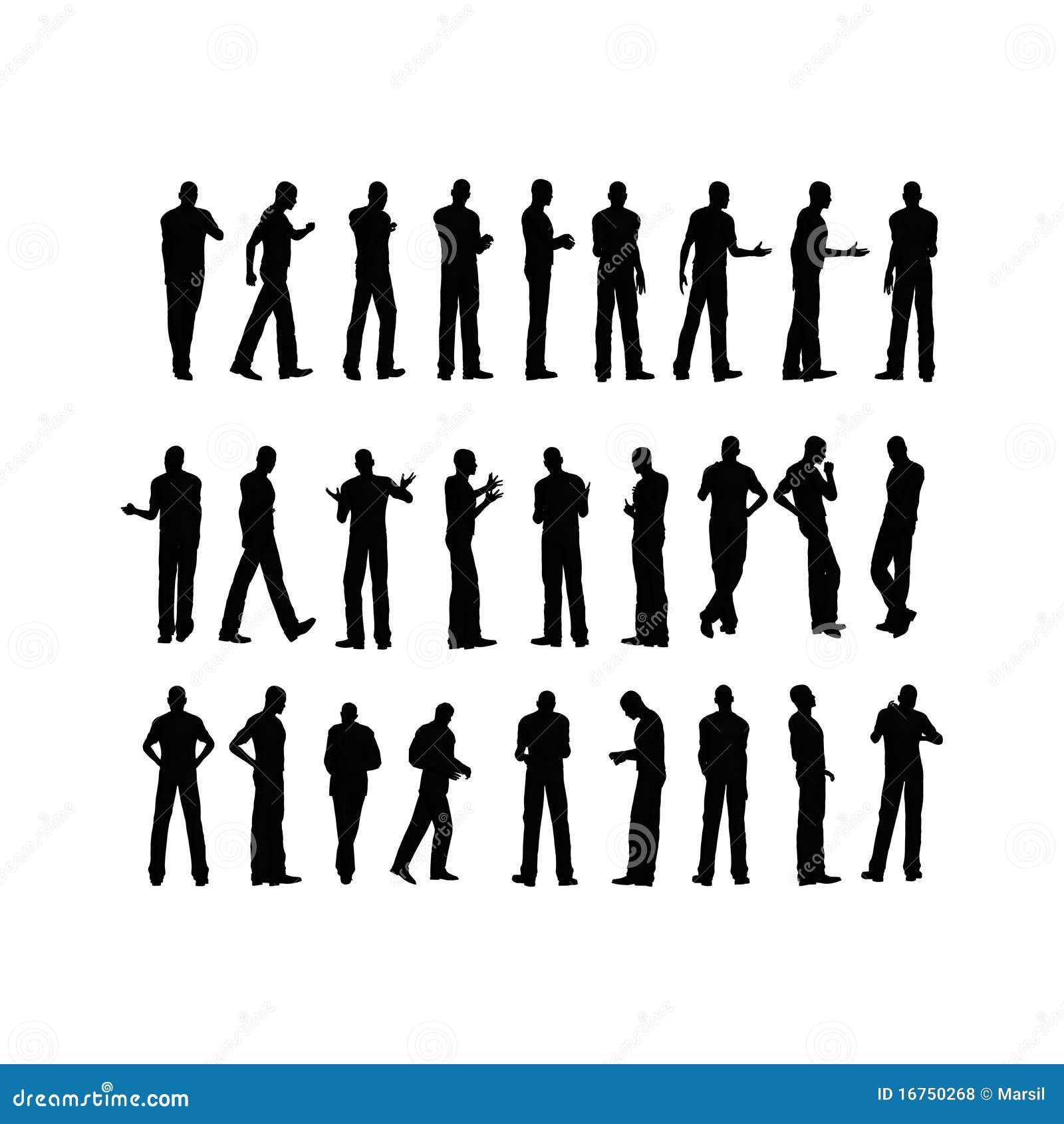 Mann-Schattenbild stock abbildung. Illustration von haltungen - 16750268