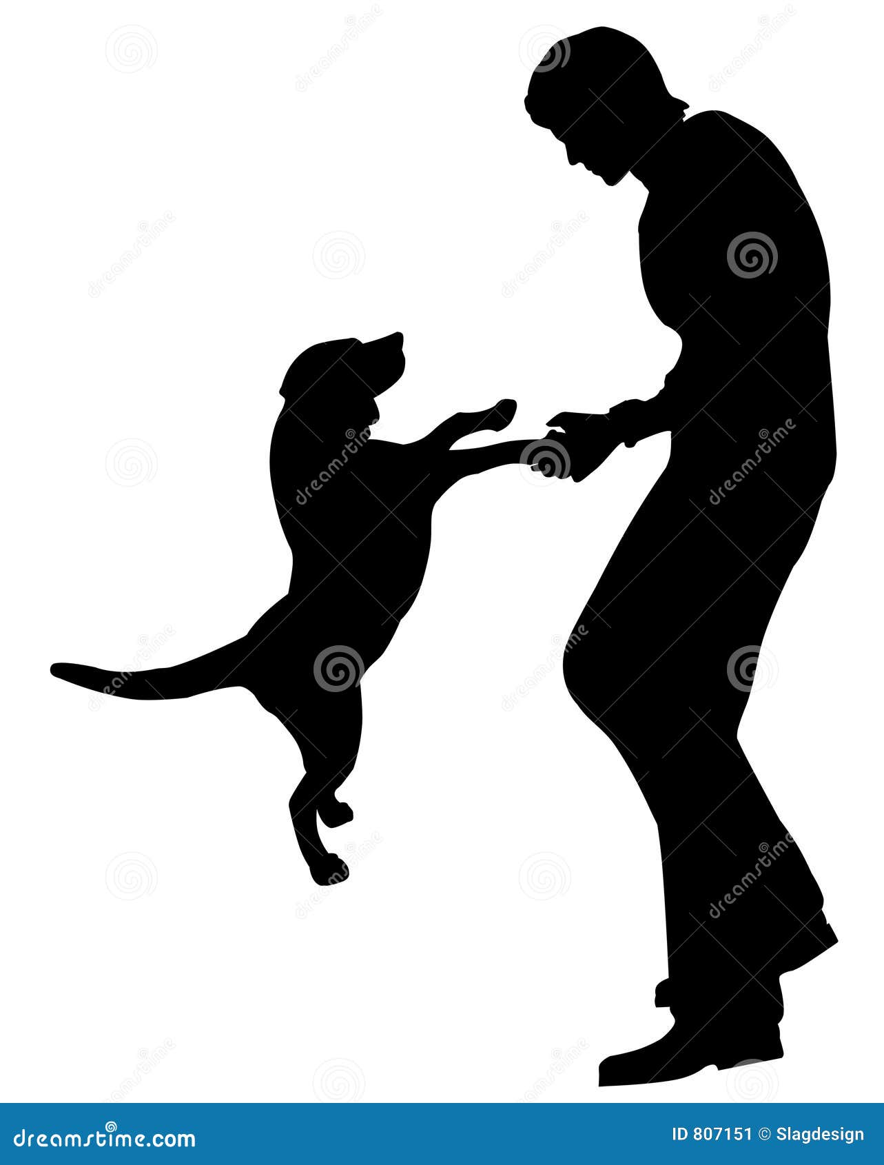 Mann und Hund stock abbildung. Illustration von mann, zeichnungen - 807151