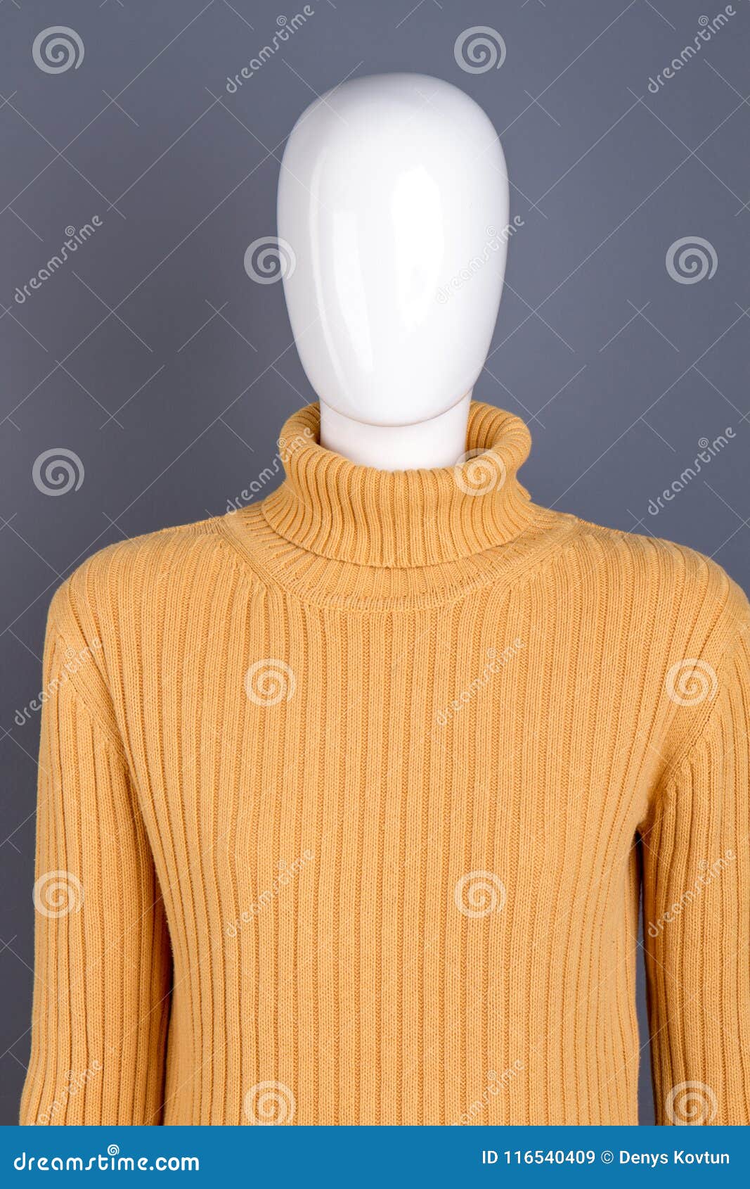 Mannequin Dressed in Women Yellow Sweater. Stock Image - Image of ...