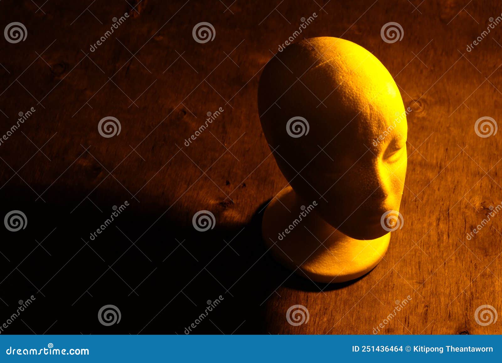 Mannequin Dummy Head Blazing with Orange Light Stock Photo Image of