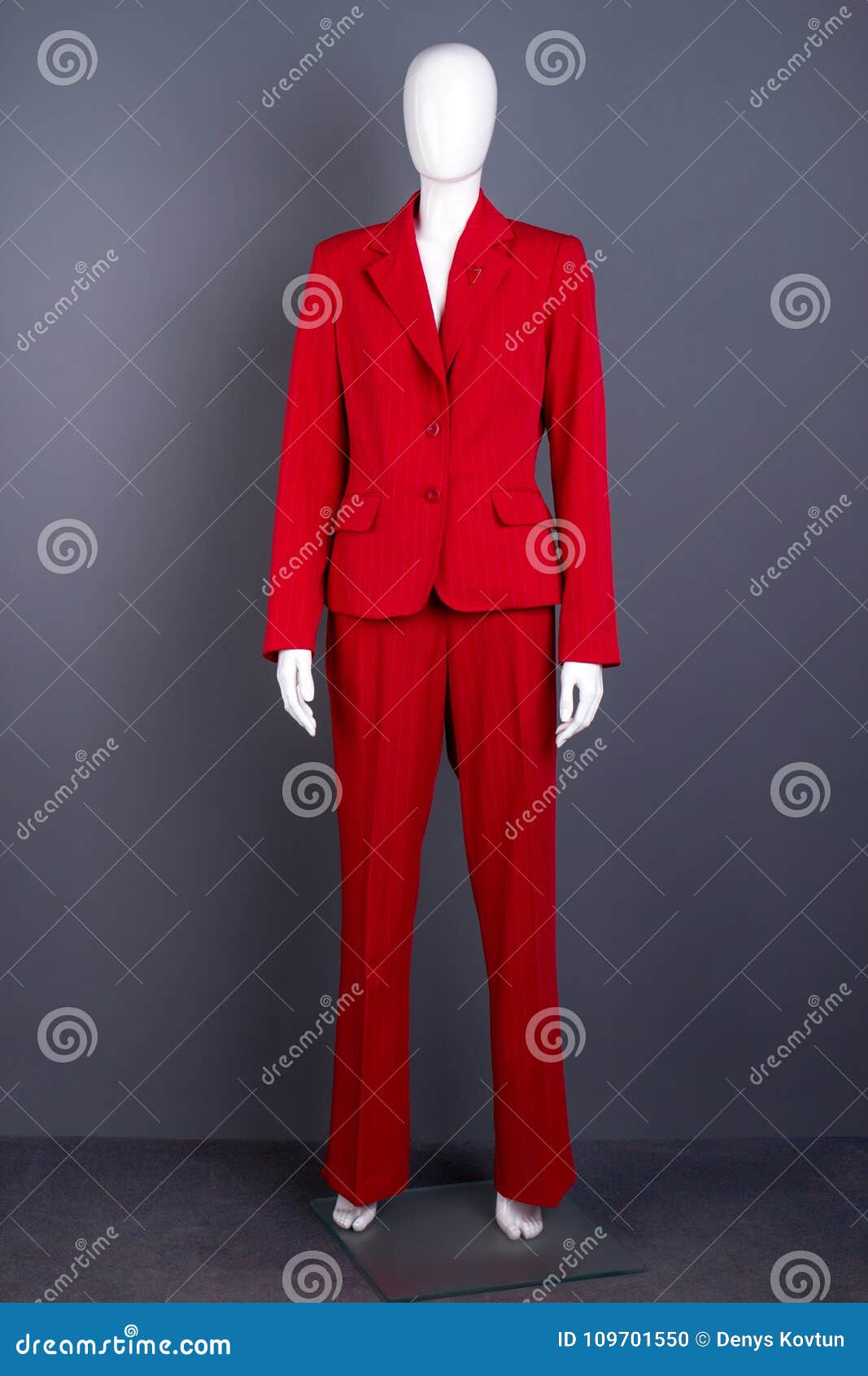 Mannequin In Female Red Elegant Suit. Stock Photo - Image of full ...