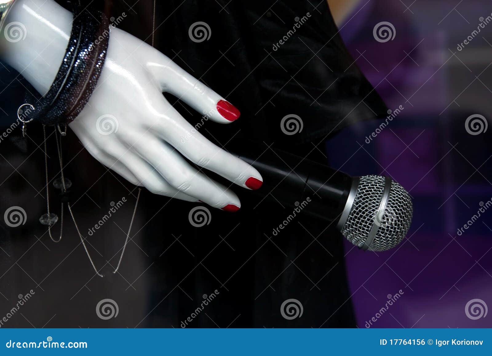 Mannequin Hand with the Microphone Stock Photo Image of women