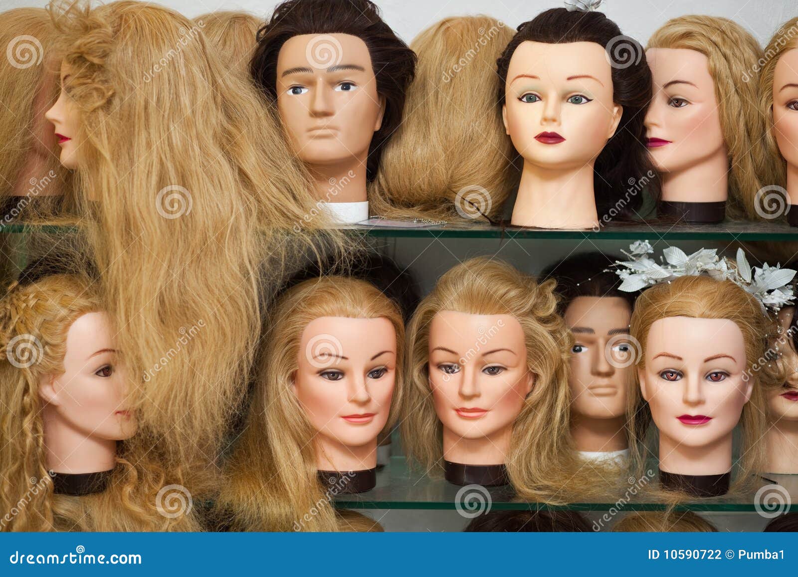 Mannequin female head basis for wig Royalty Free Vector