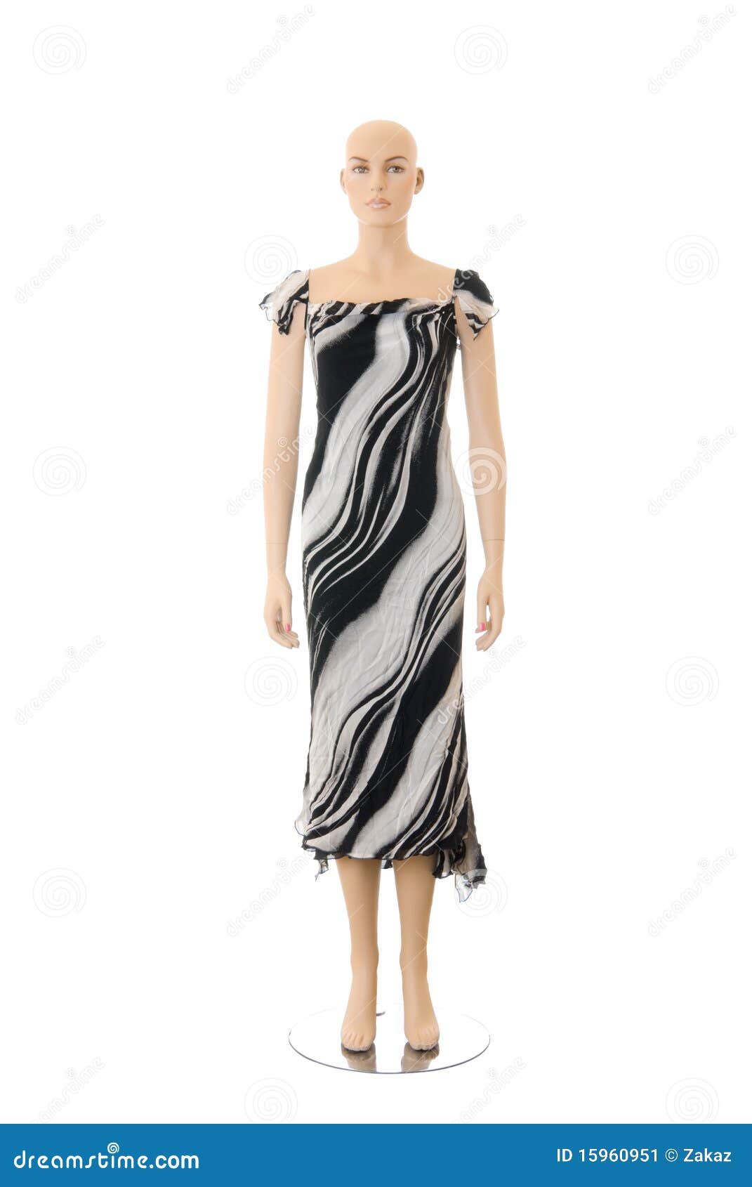 Mannequin in Long Dress Isolated Stock Image Image of fashion