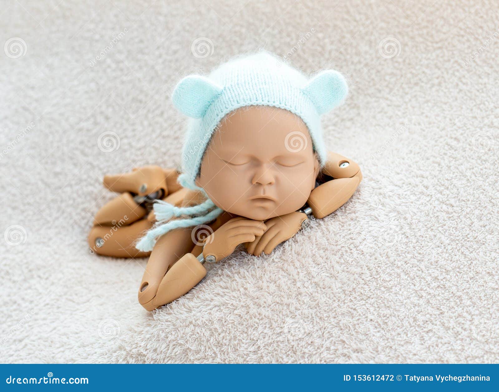Mannequin of Newborn for Photo Posing Stock Photo Image of plastic