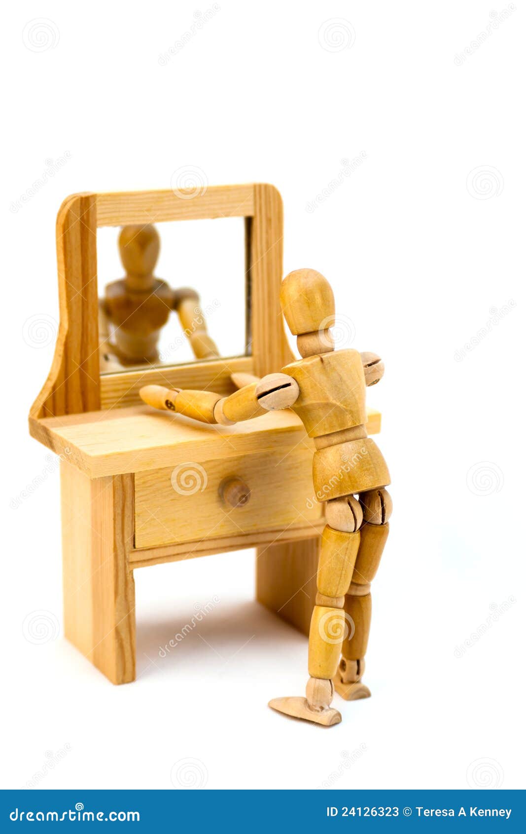 mannequin in vanity mirror