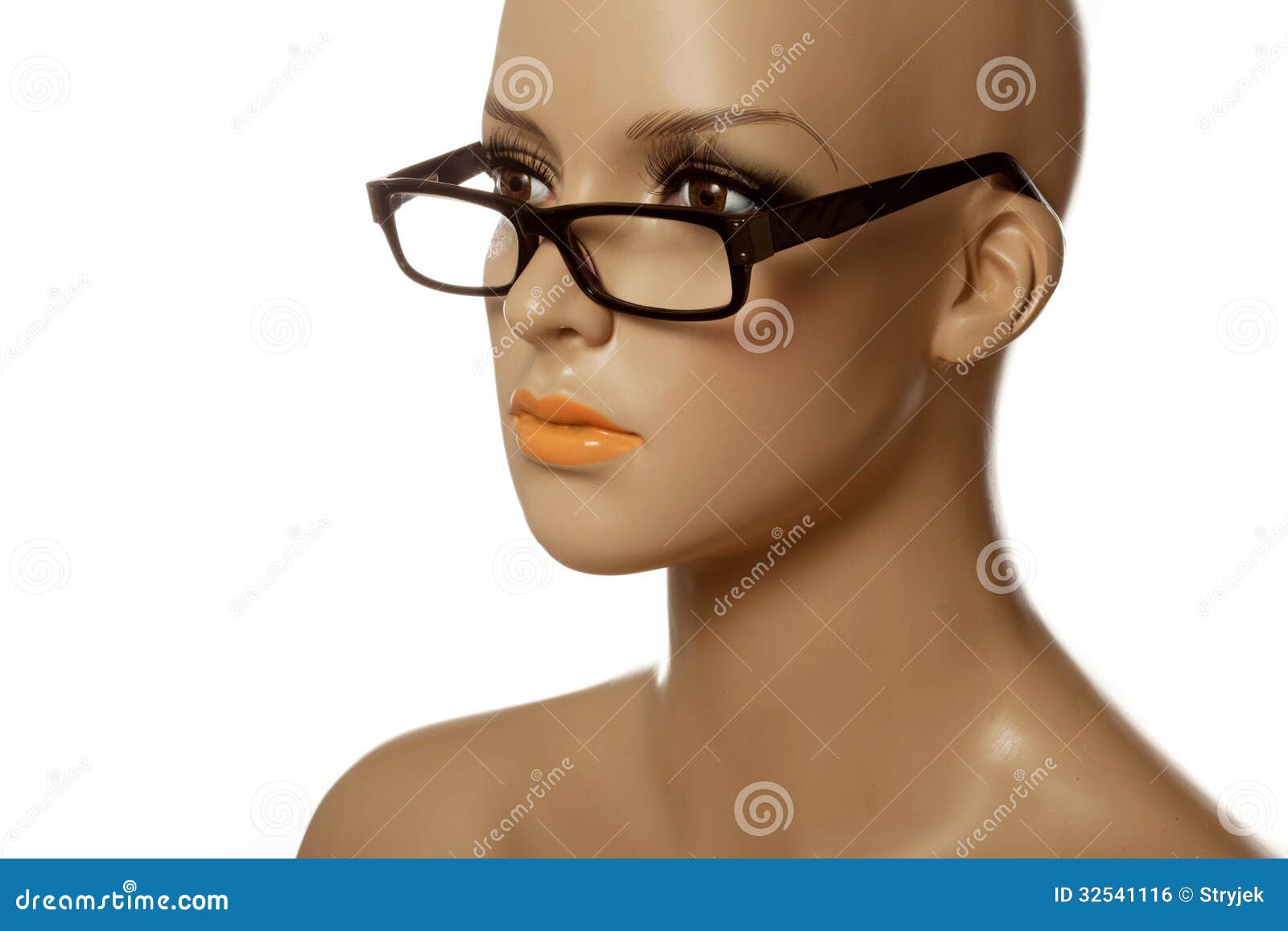 Mannequin Wearing Spec Glasses Stock Photo Image of face, isolated