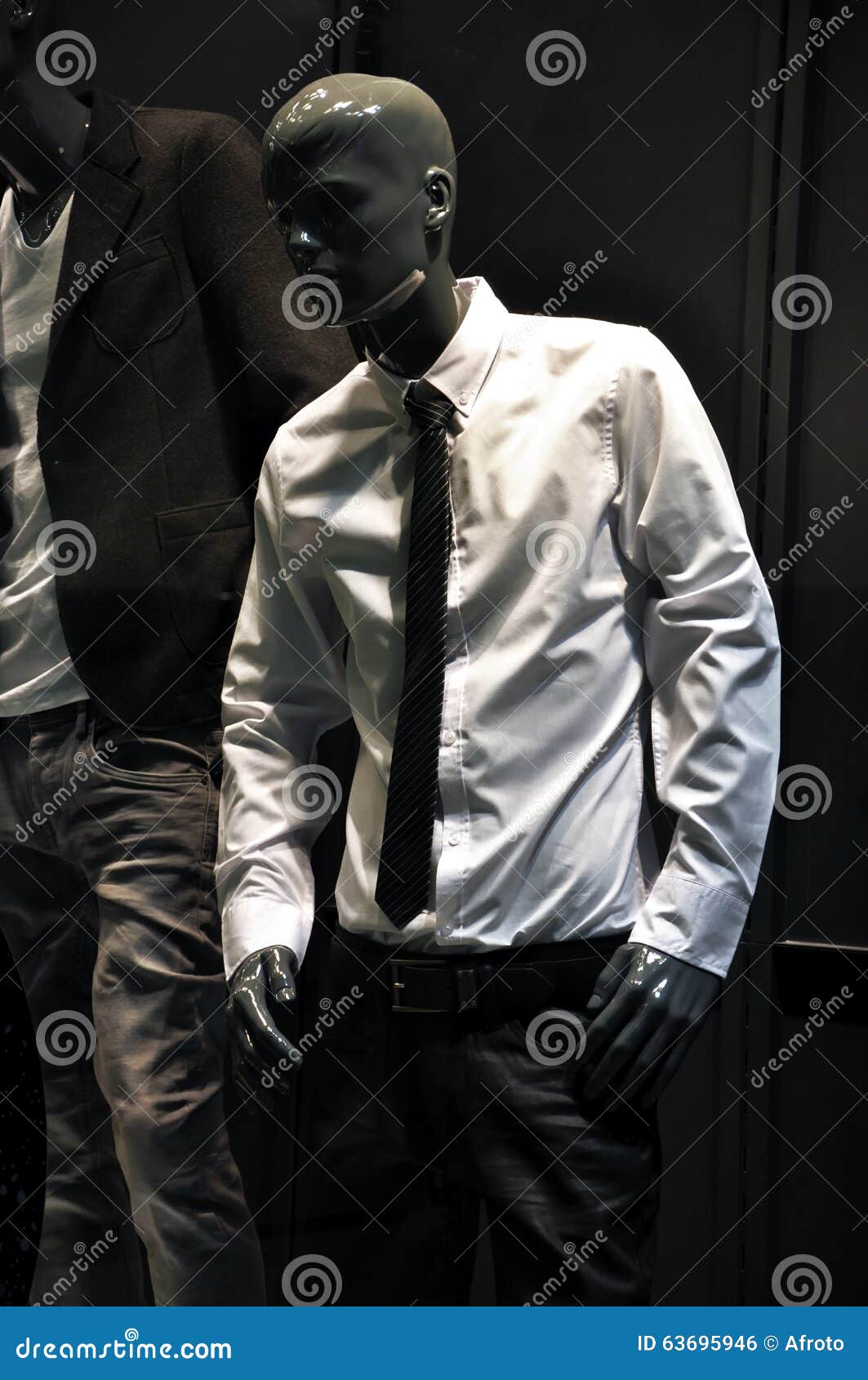 Mannequin in white shirt stock photo. Image of dummy 63695946