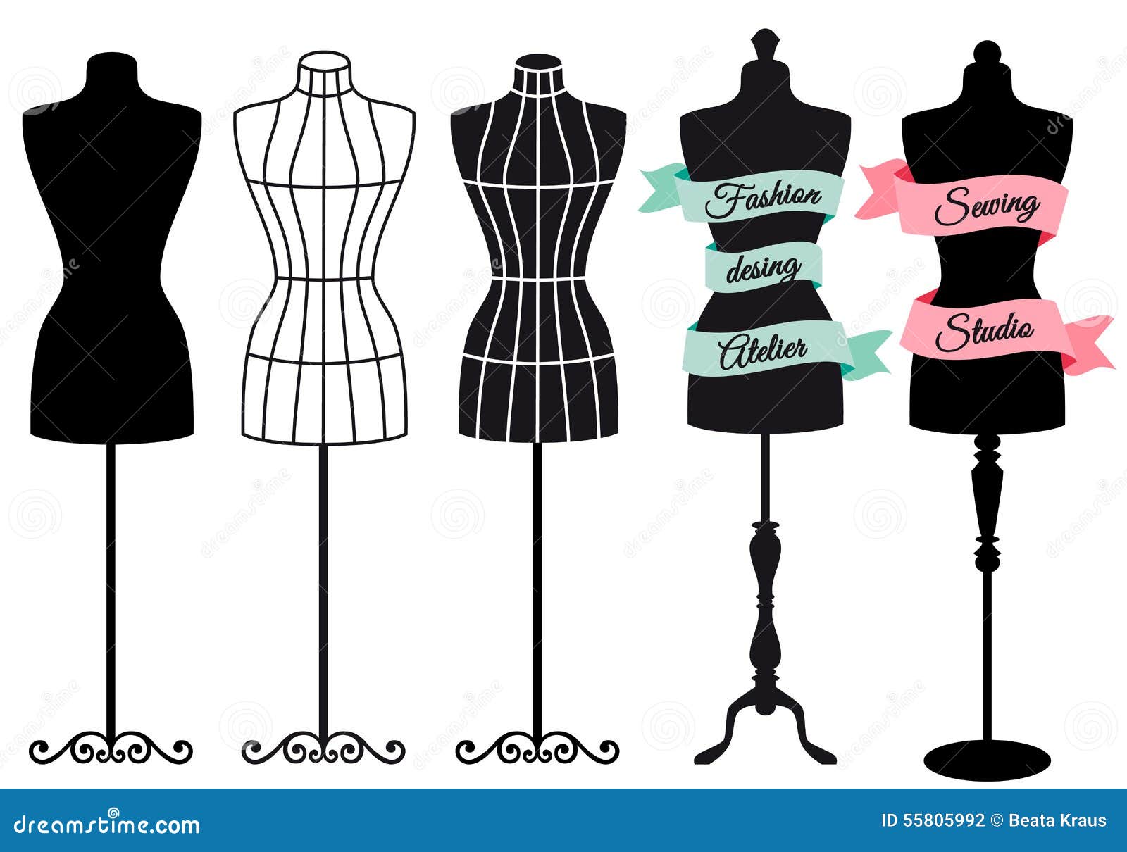 Mannequins De Mode, Positionnement De Vecteur Illustration de Vecteur