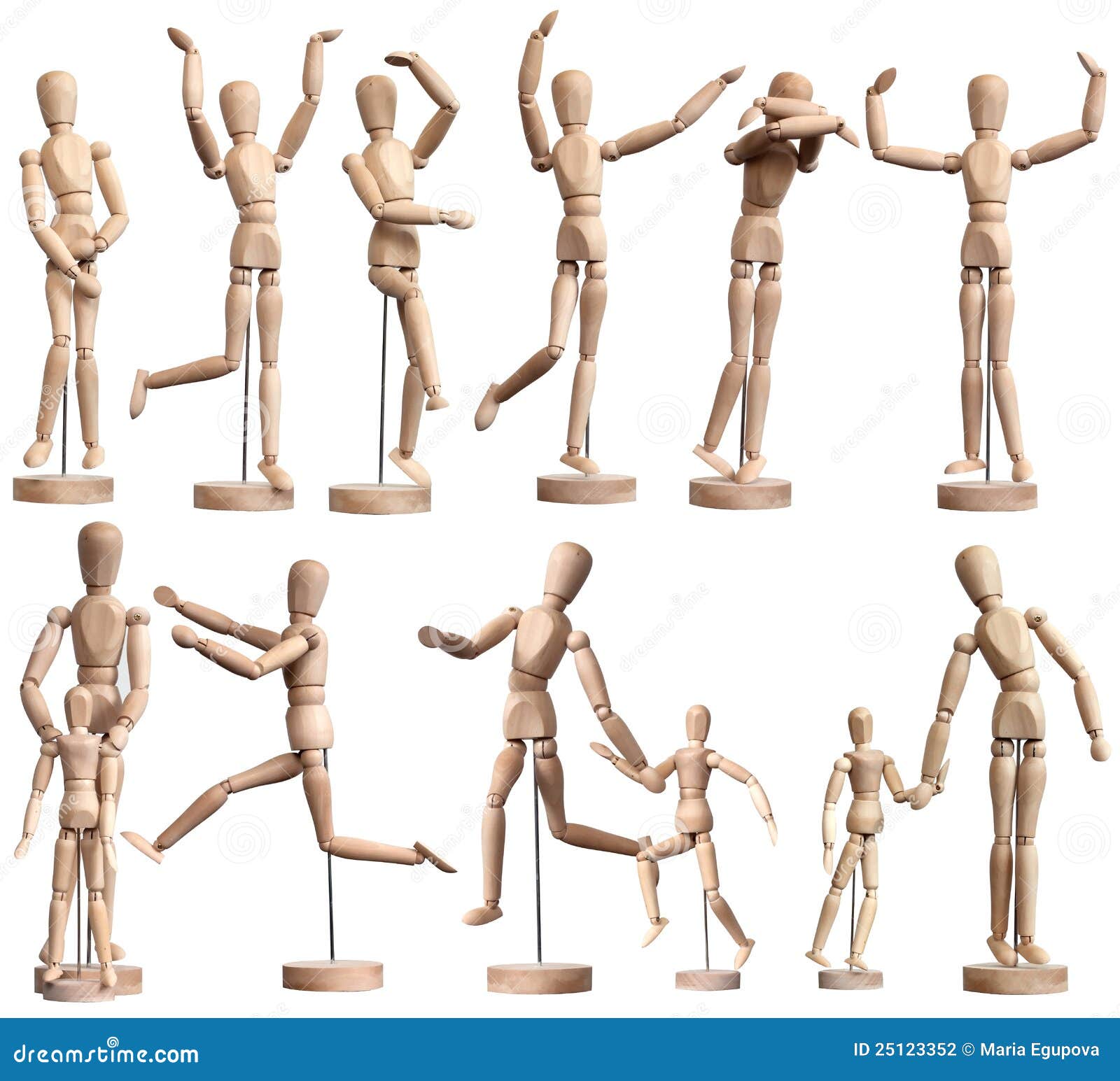 Mannequins en bois photo stock. Image du pose, maintien 25123352