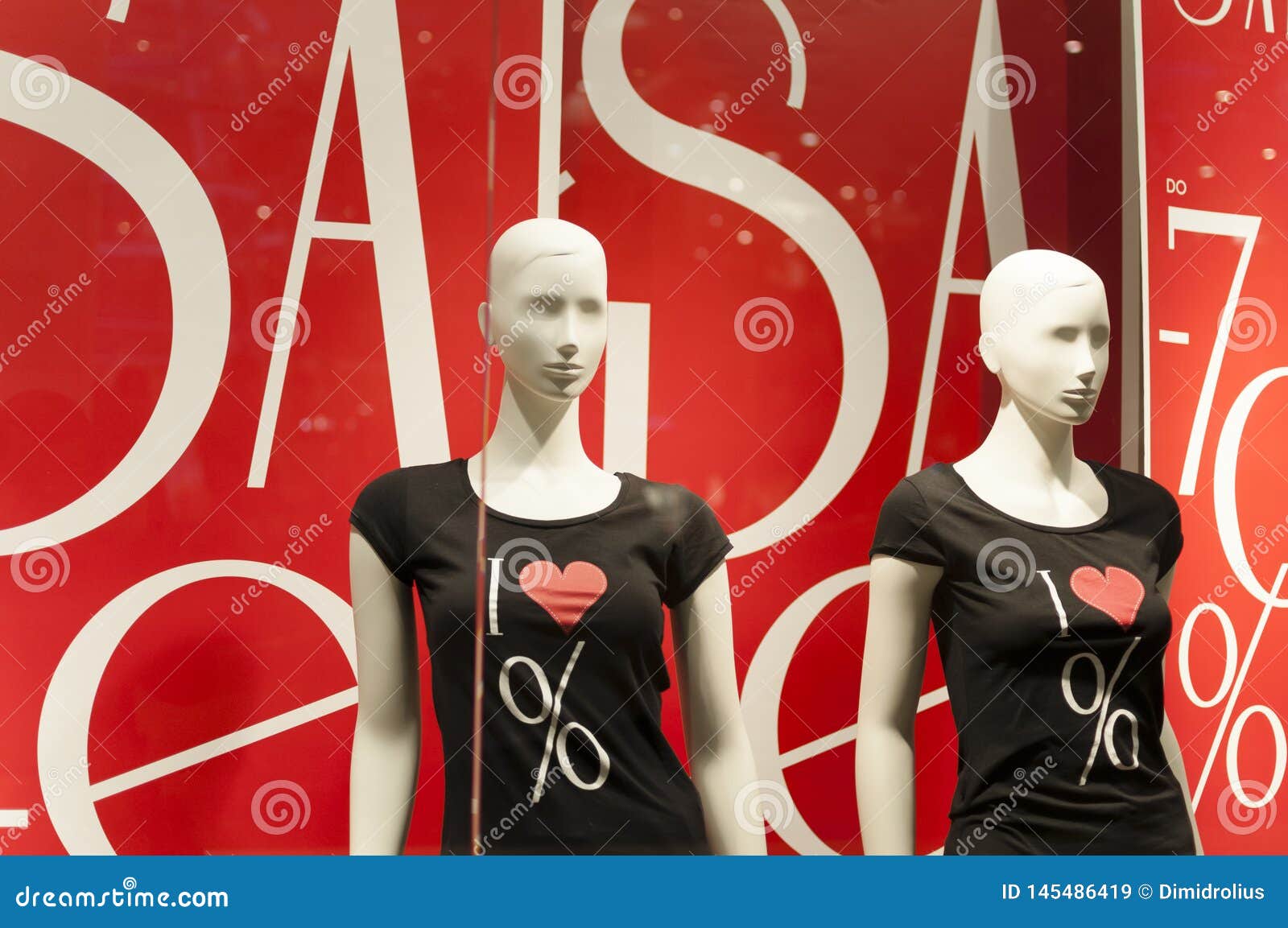 Sale, Mannequin Shop Window Editorial Stock Image Image of display, holiday 145486419