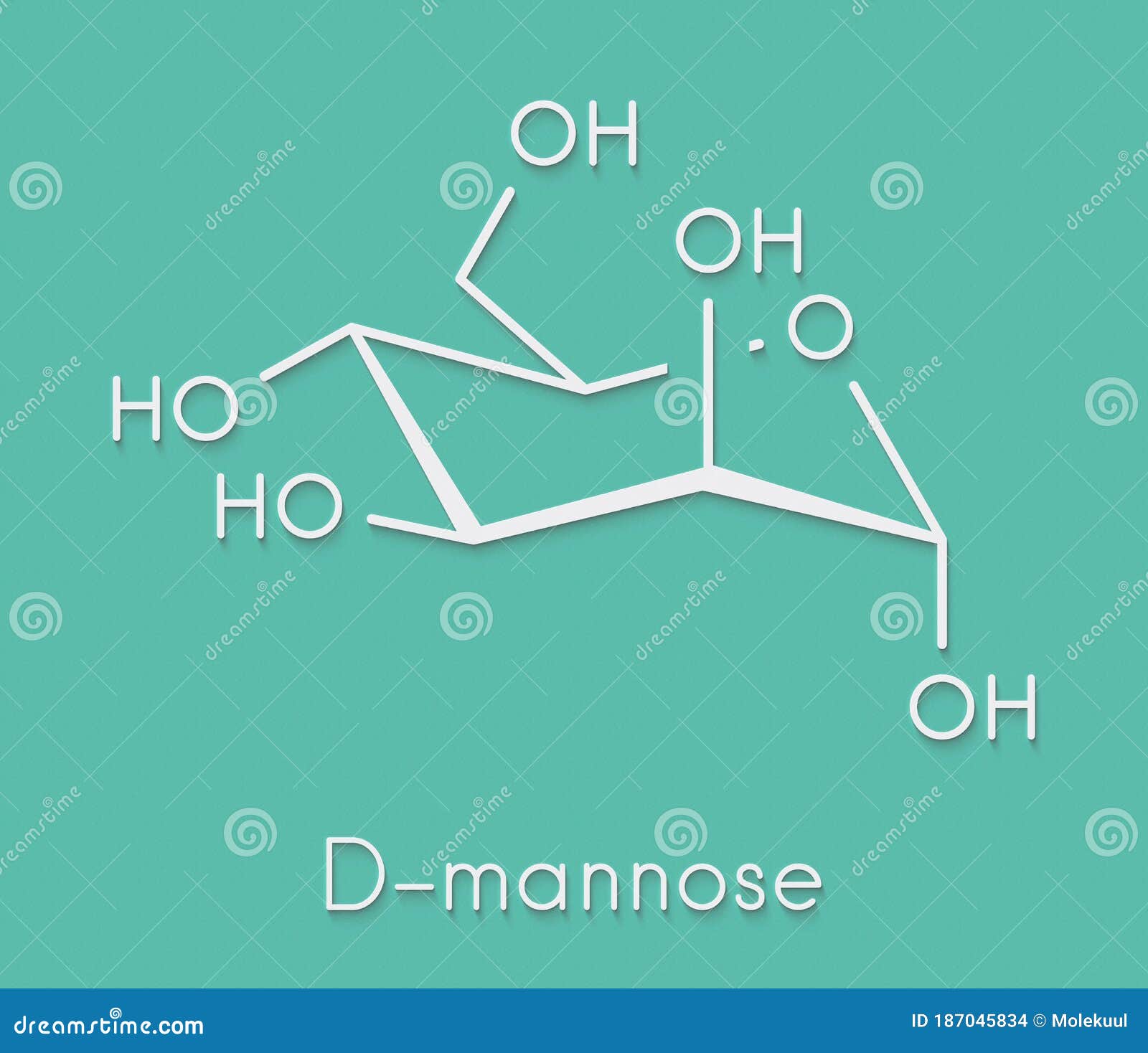 Mannose Dmannose Sugar Molecule. Epimer of Glucose. Skeletal Formula