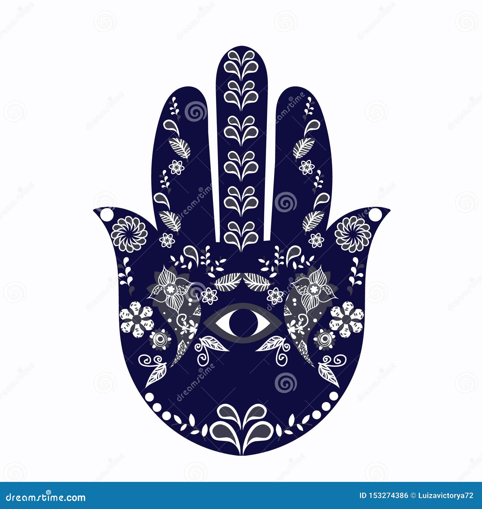 Mano Di Fatima: Significato Cattolico Mano Di Fatima, Mano Del Segno Di Hamsa, Simbol, Vettore Illustrazione