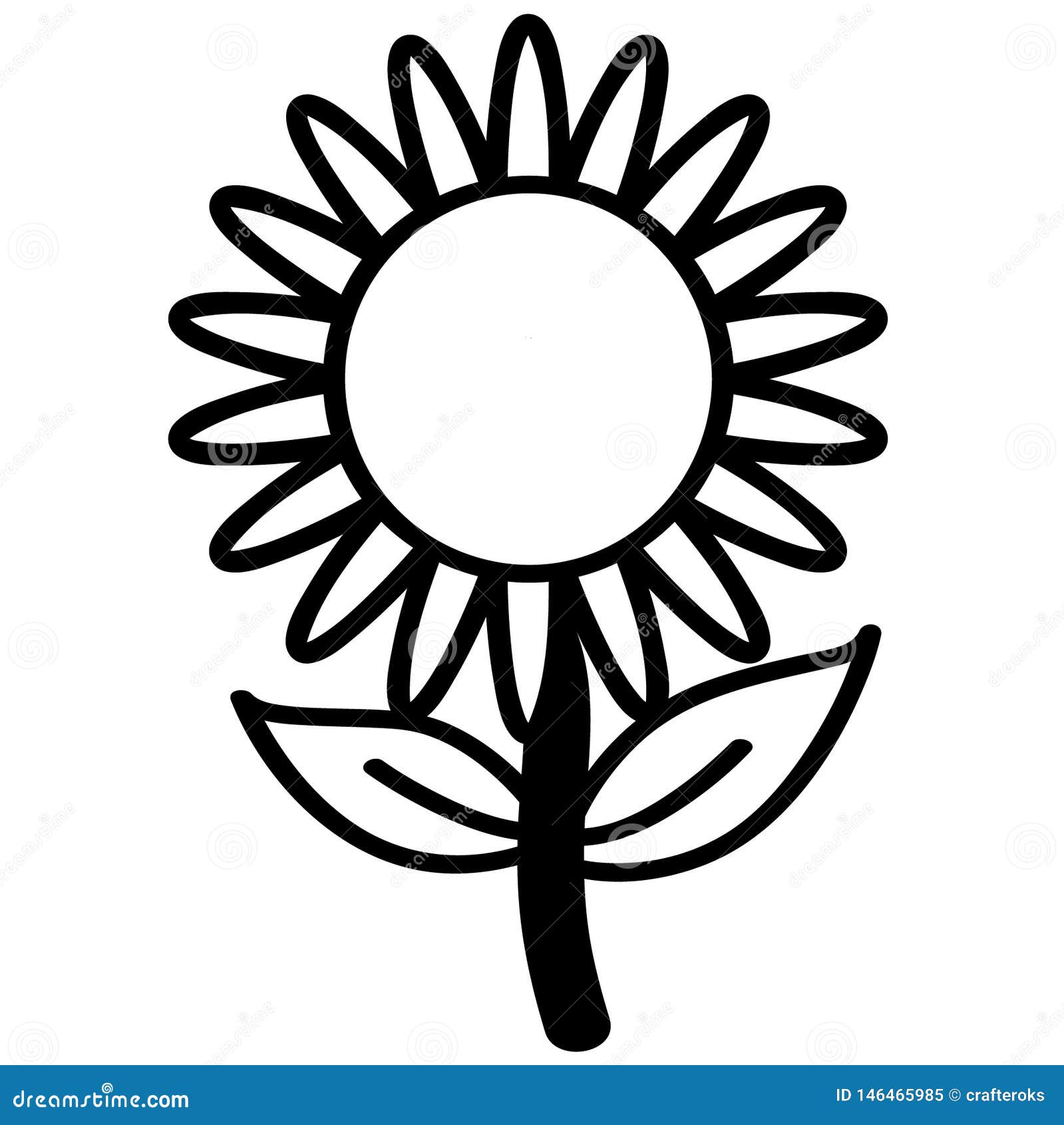 Mano Dibujada, Vector, EPS, Logotipo, Icono, Ejemplo Del Vector EPS Del  Girasol De La Silueta Por Los Crafteroks Para Diversas Ap Ilustración del  Vector - Ilustración de visita, vector: 146465985