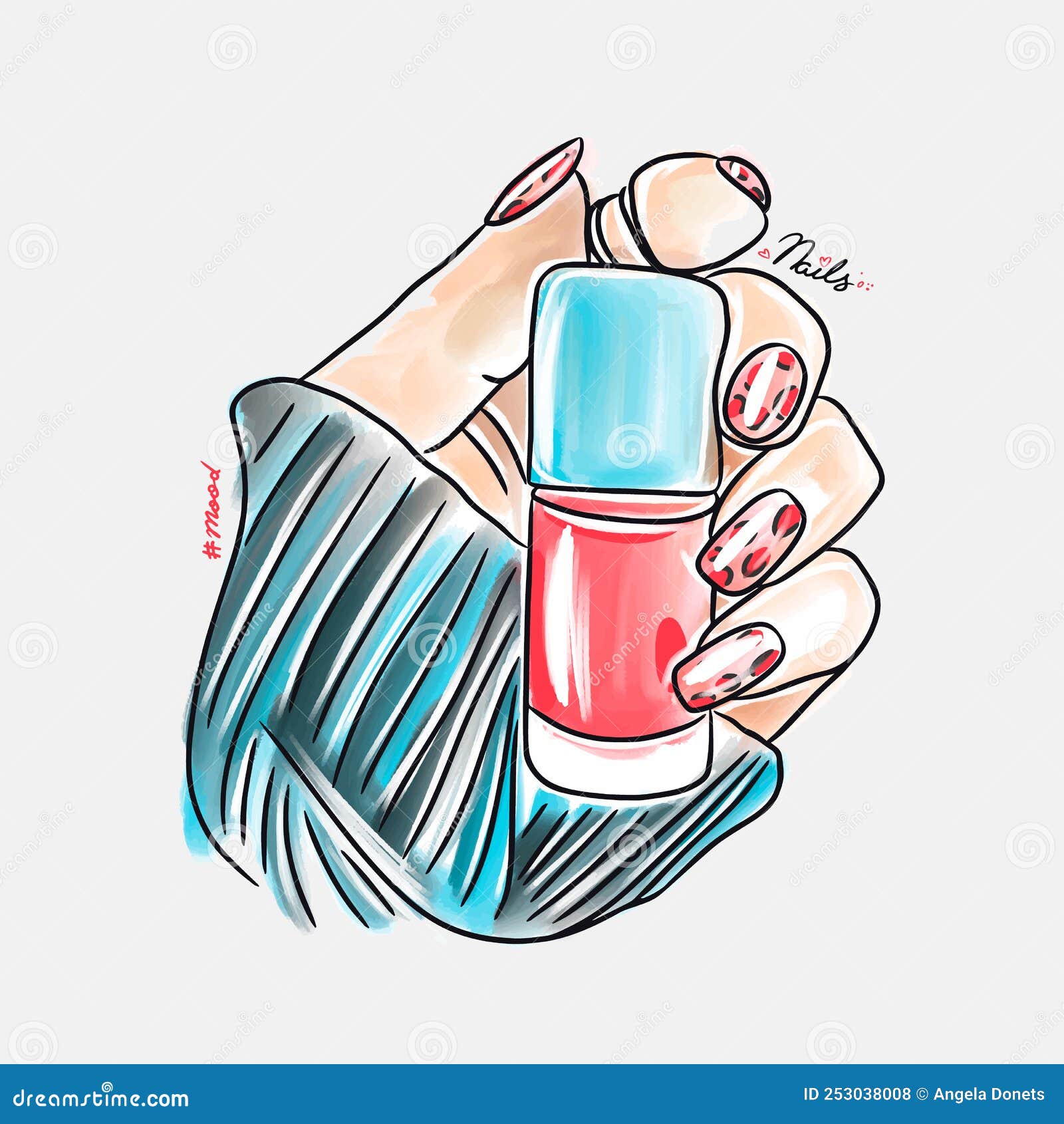 Mano Hembra Con Uñas Largas Sostiene El Esmalte De Diseño De Uñas De Moda Ilustración del Vector - Ilustración de cosmético, icono: 253038008 Mano Hembra Con Uñas Largas Sostiene El Esmalte De Diseño De Uñas De Moda Ilustración del Vector - Ilustración de cosmético, icono: 253038008