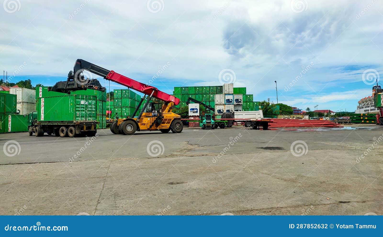 Manokwari, 21 August 2023, Loading and Unloading of Cargo Ships at