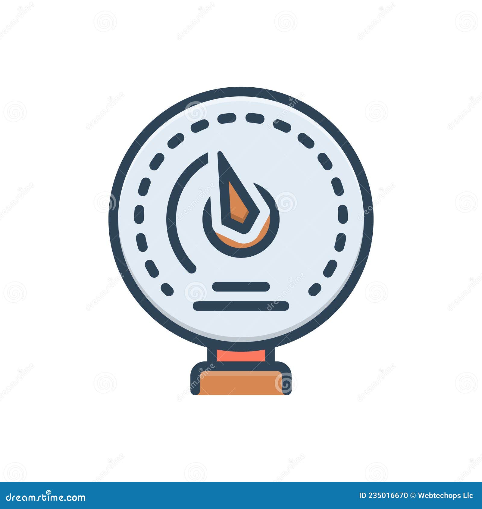 Ammeter RGB Color Icon Cartoon Vector 205815815