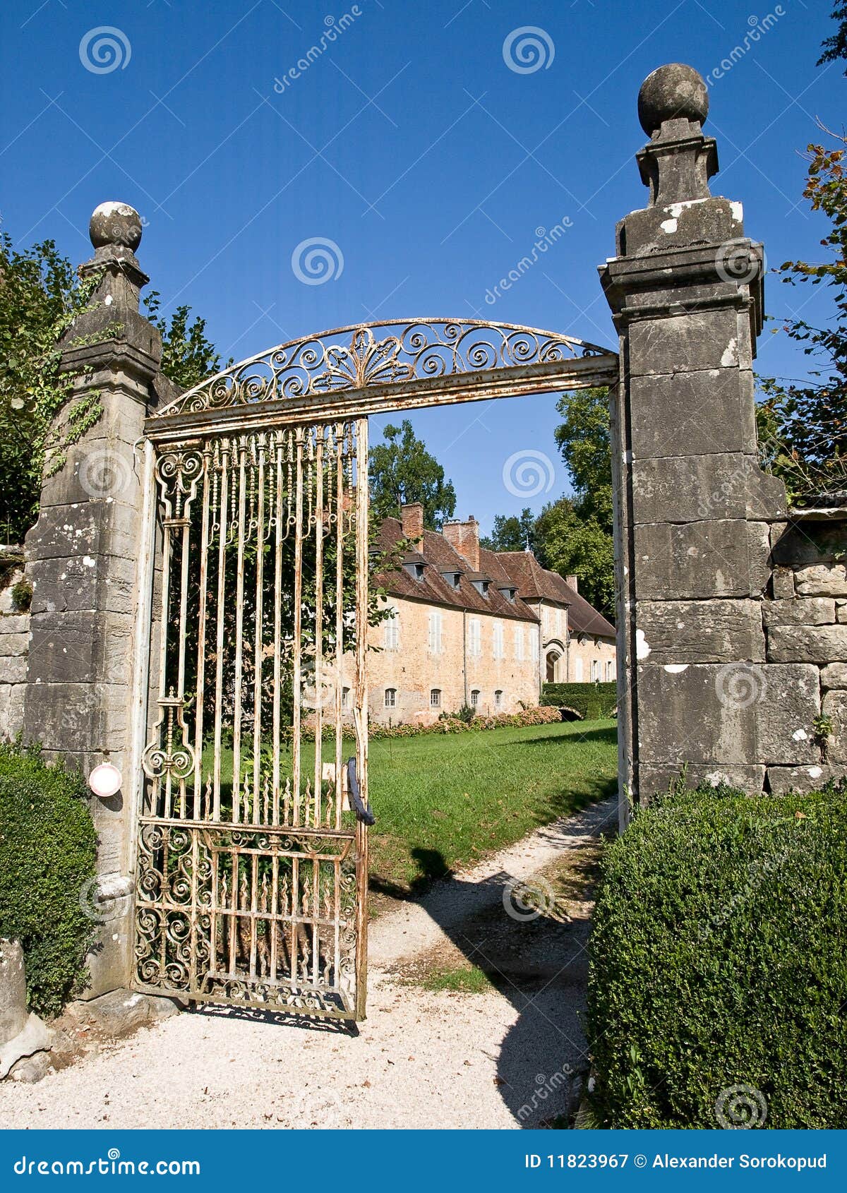 Manor gates stock image. Image of gate, farm, landscape 11823967