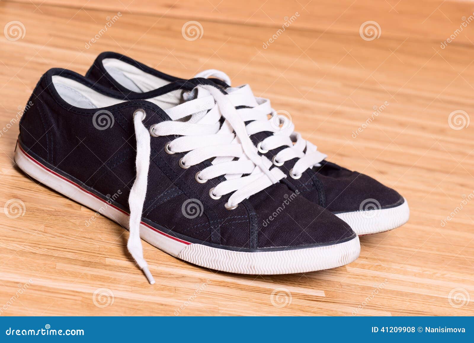 Mans Blue Sneakers Close Up Stock Photo - Image of sneakers, lace: 41209908