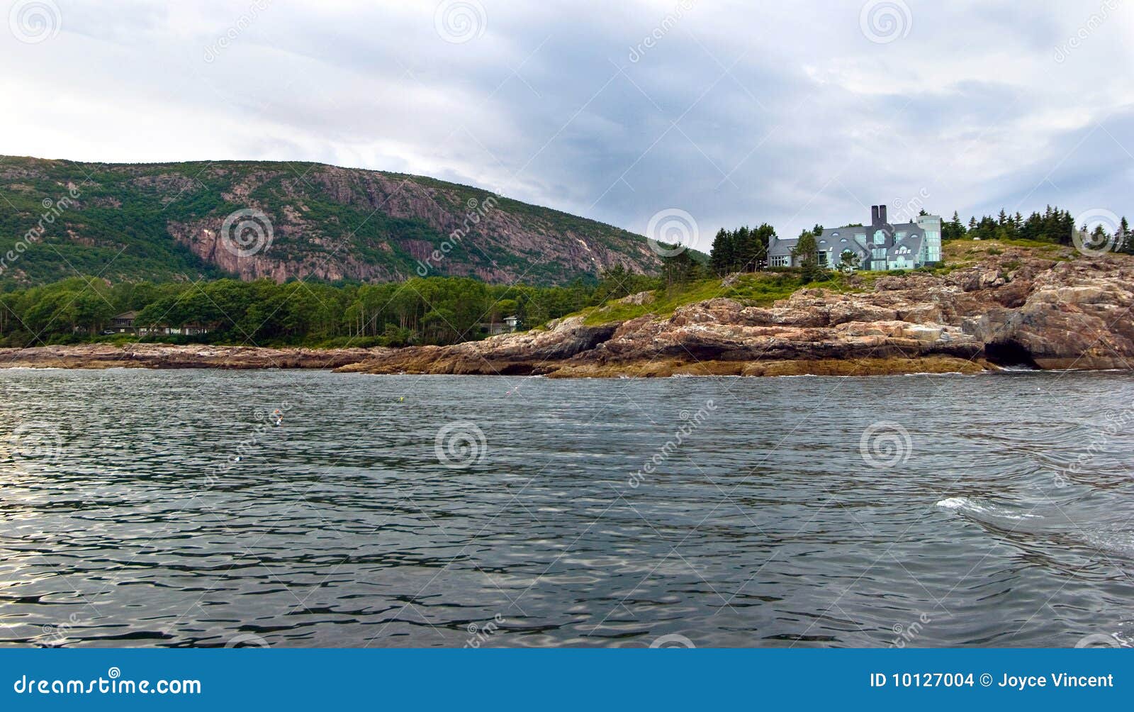 Mansion on the coast Maine stock photo. Image of vacation 10127004