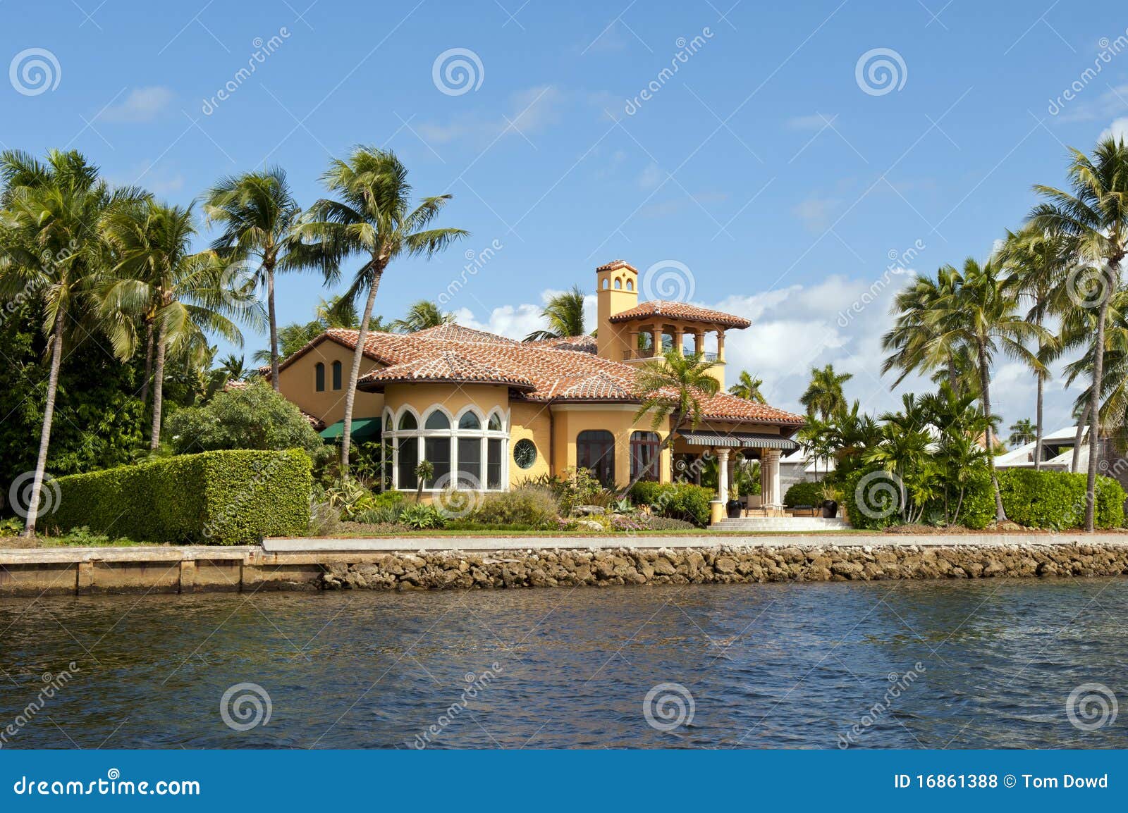 Mansion on river stock photo. Image of residence, property 16861388