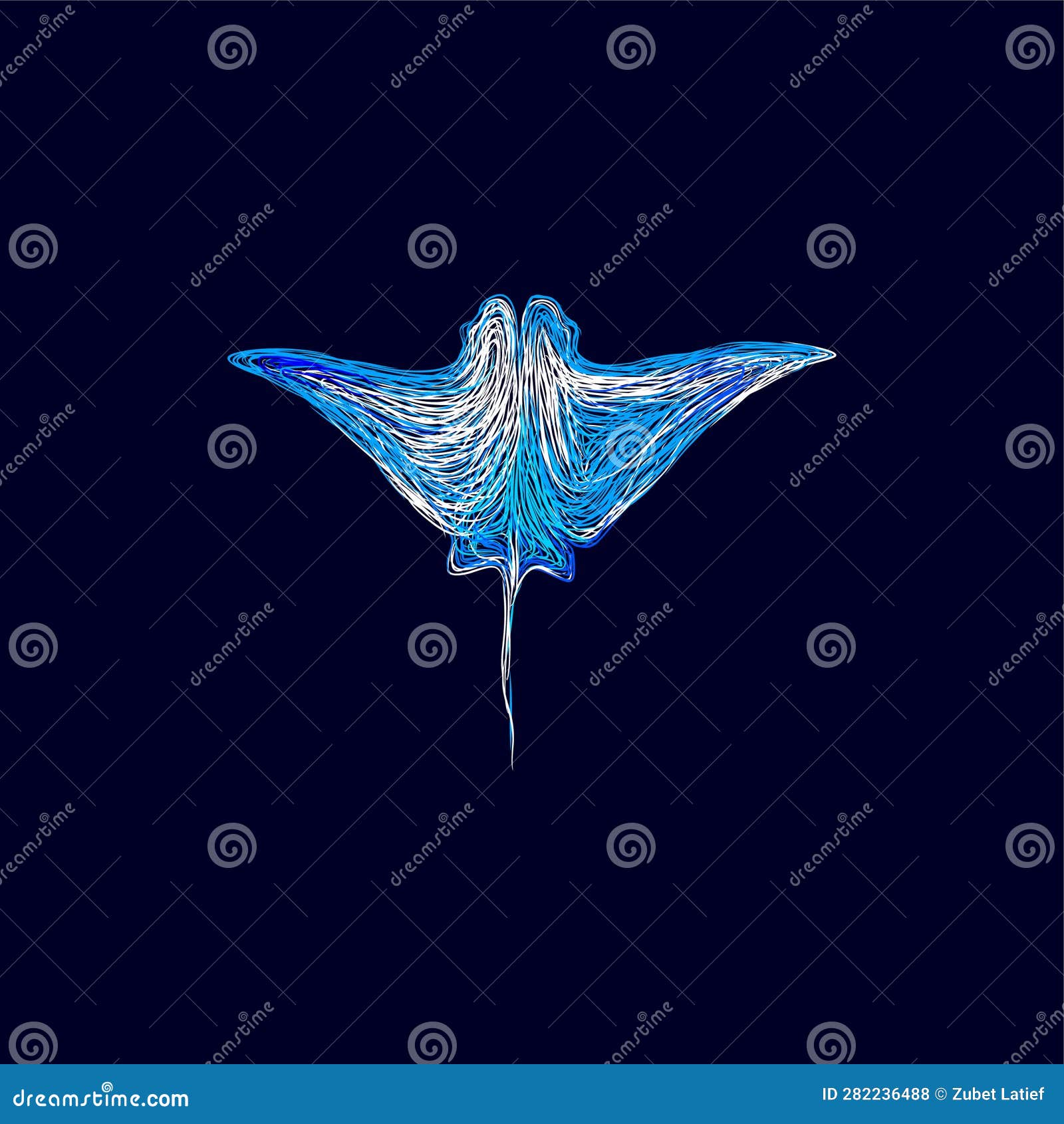manta ray fish artwork style  ,