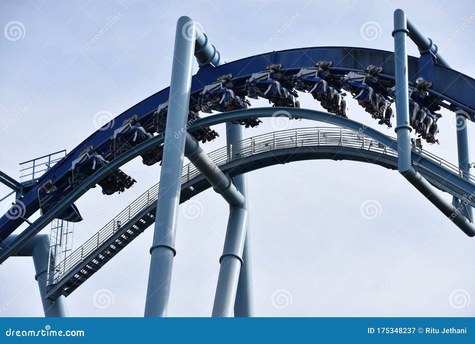 Manta Roller Coaster at SeaWorld Orlando in Florida Editorial