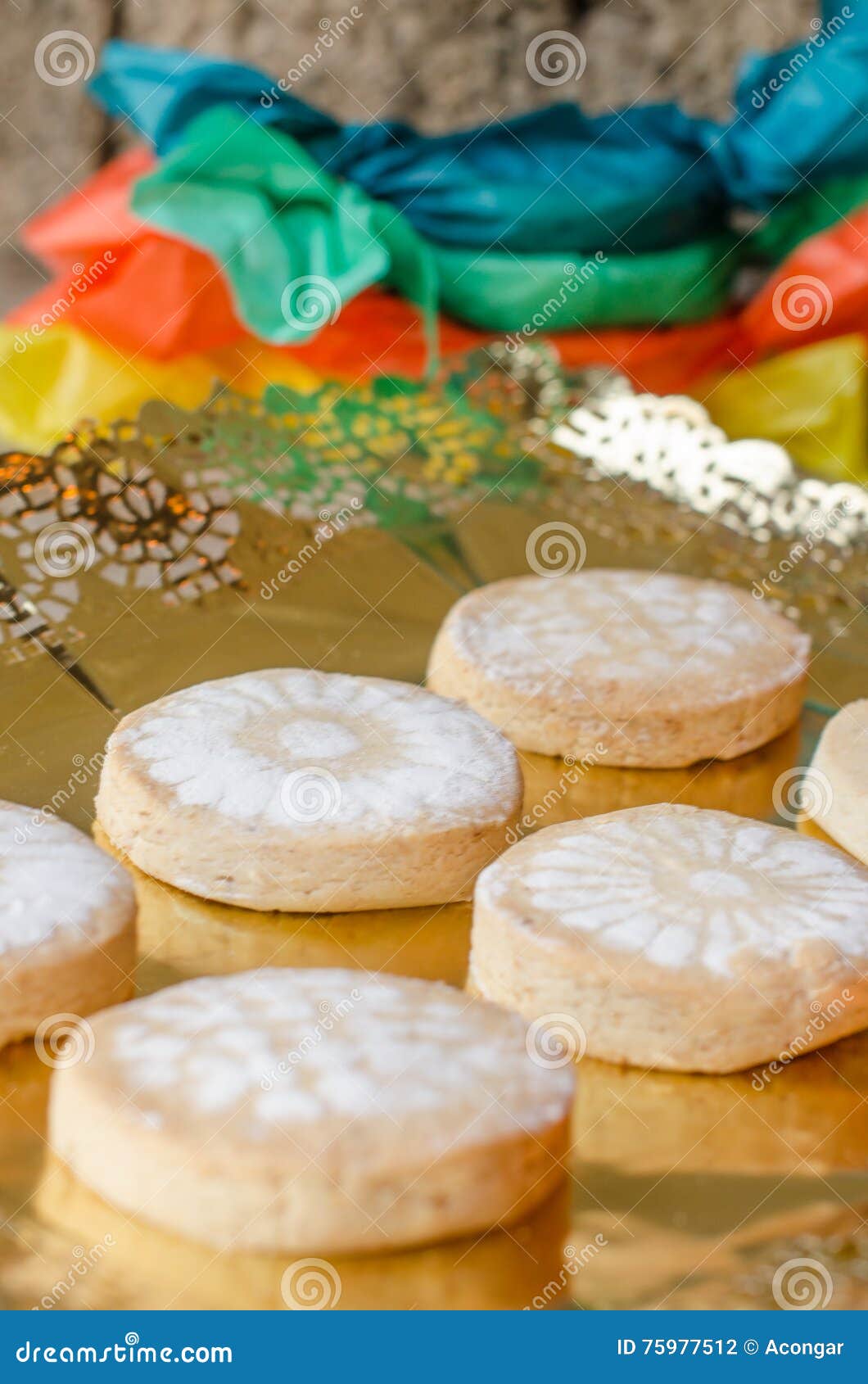 Mantecados And Polvorones, Typical Spanish Christmas Sweets. Stock ...
