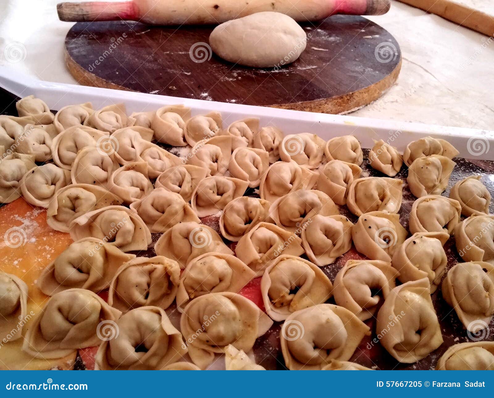 Manti uzbek stock image. Image of flour, manti, boiled 57667205