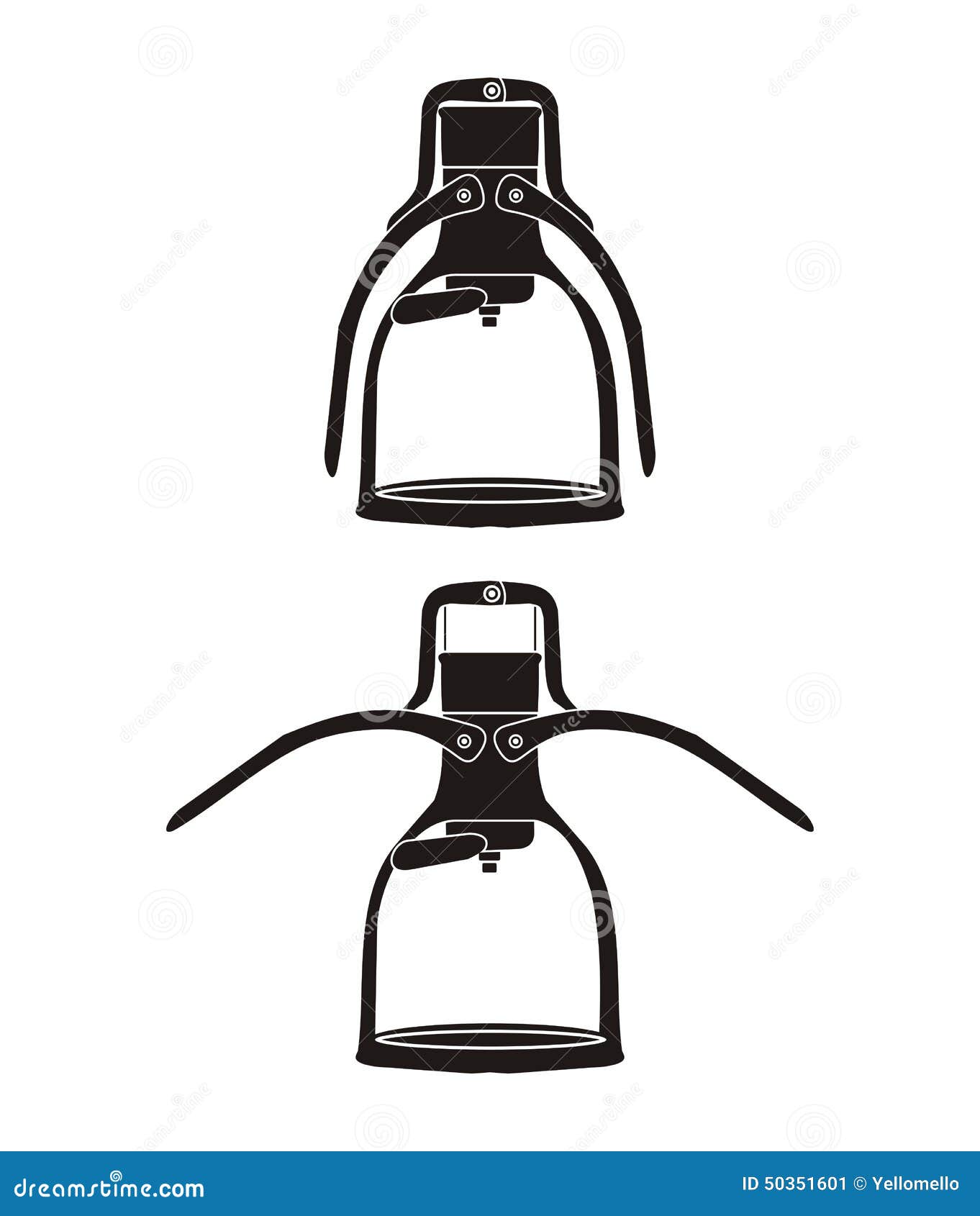 manual espresso maker - silhouette