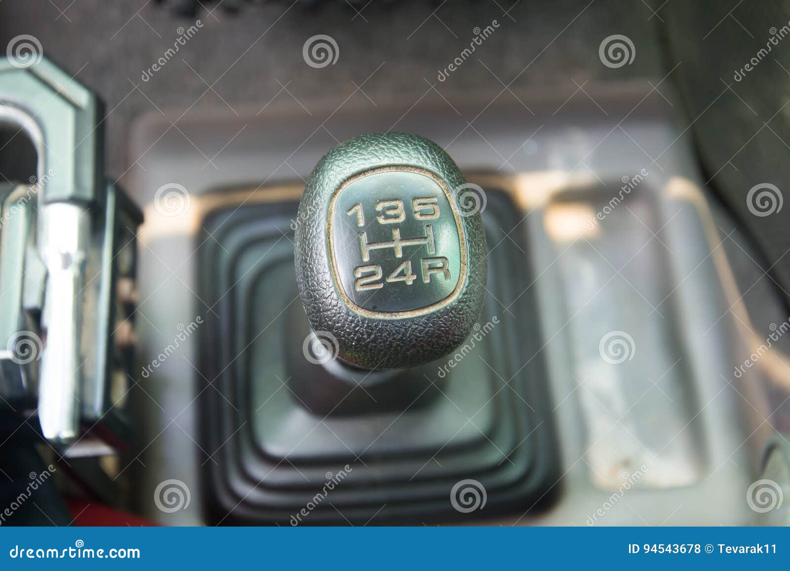 Manual gearbox in the car stock photo. Image of lever 94543678