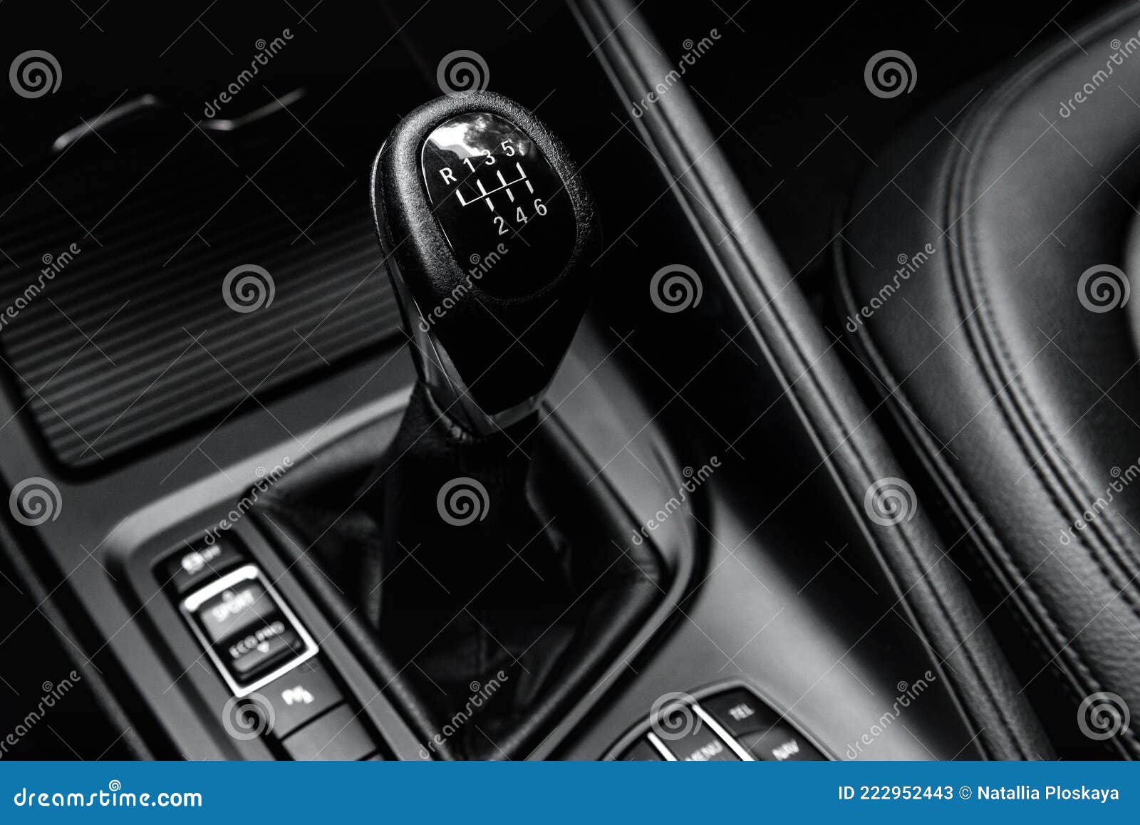 Manual Gearbox Handle in the Car. Stock Image Image of fast