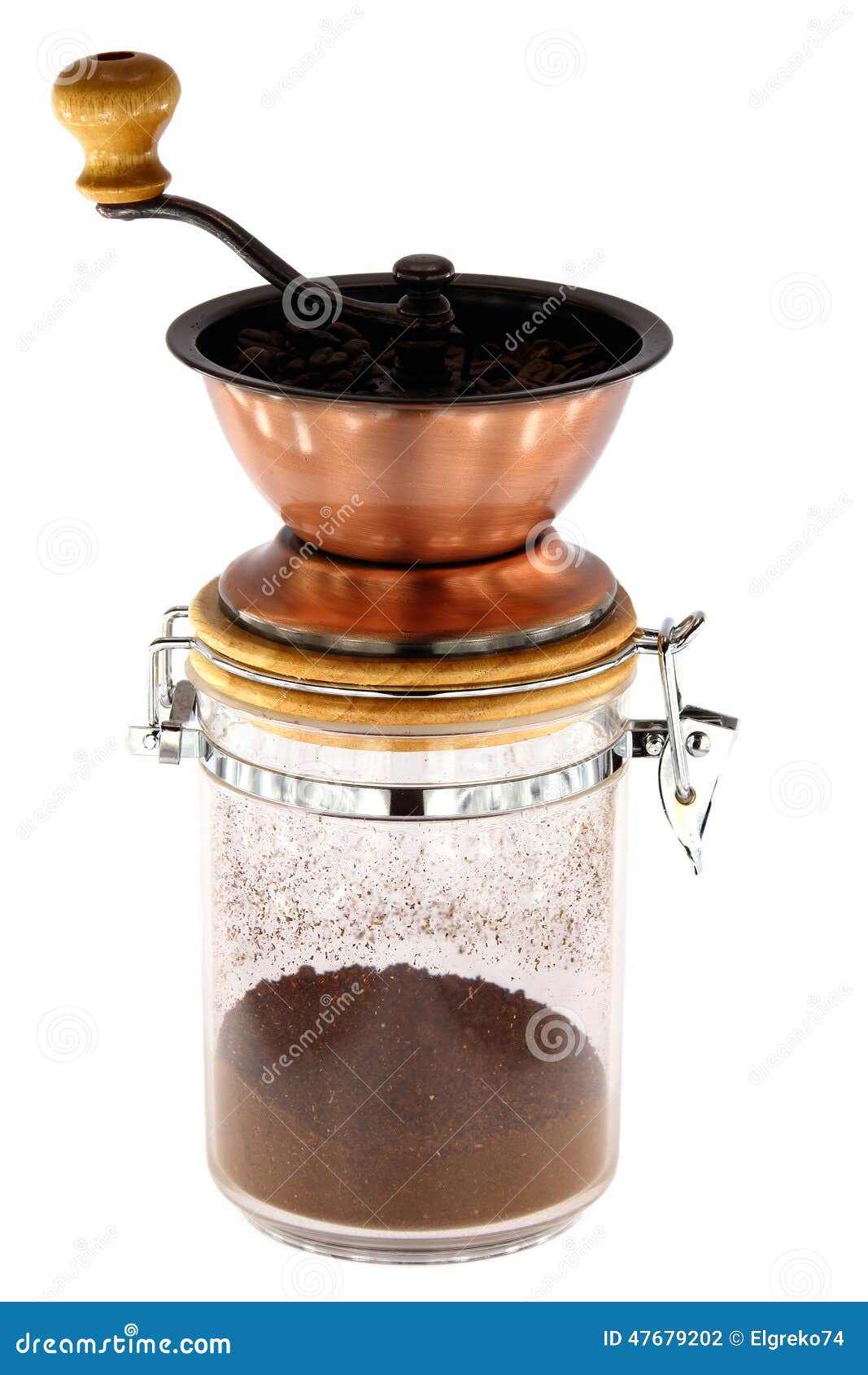 Manual Glass Coffee Grinder Isolated Stock Photo Image of fresh, dark