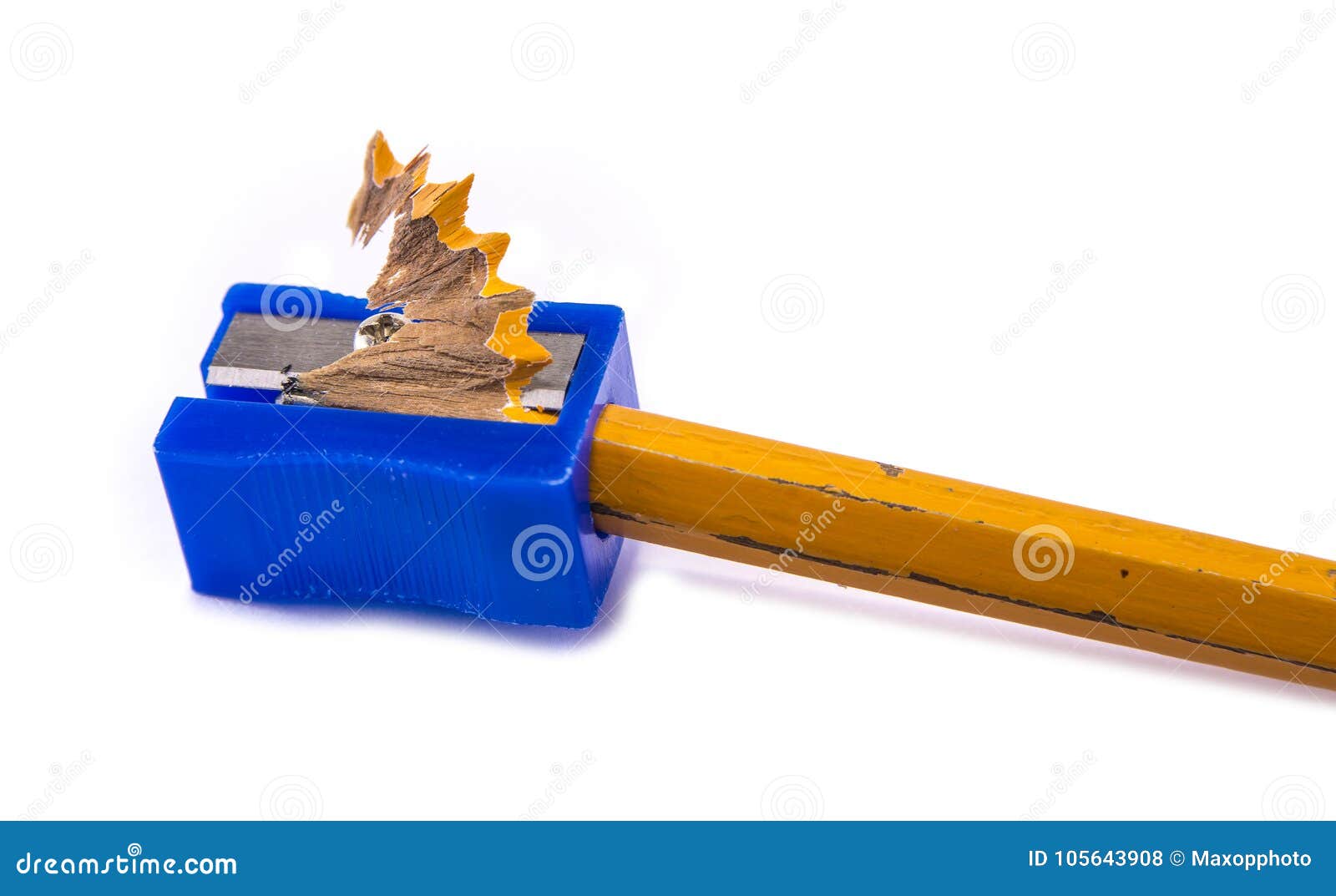 manual pencil sharpner on the white background.