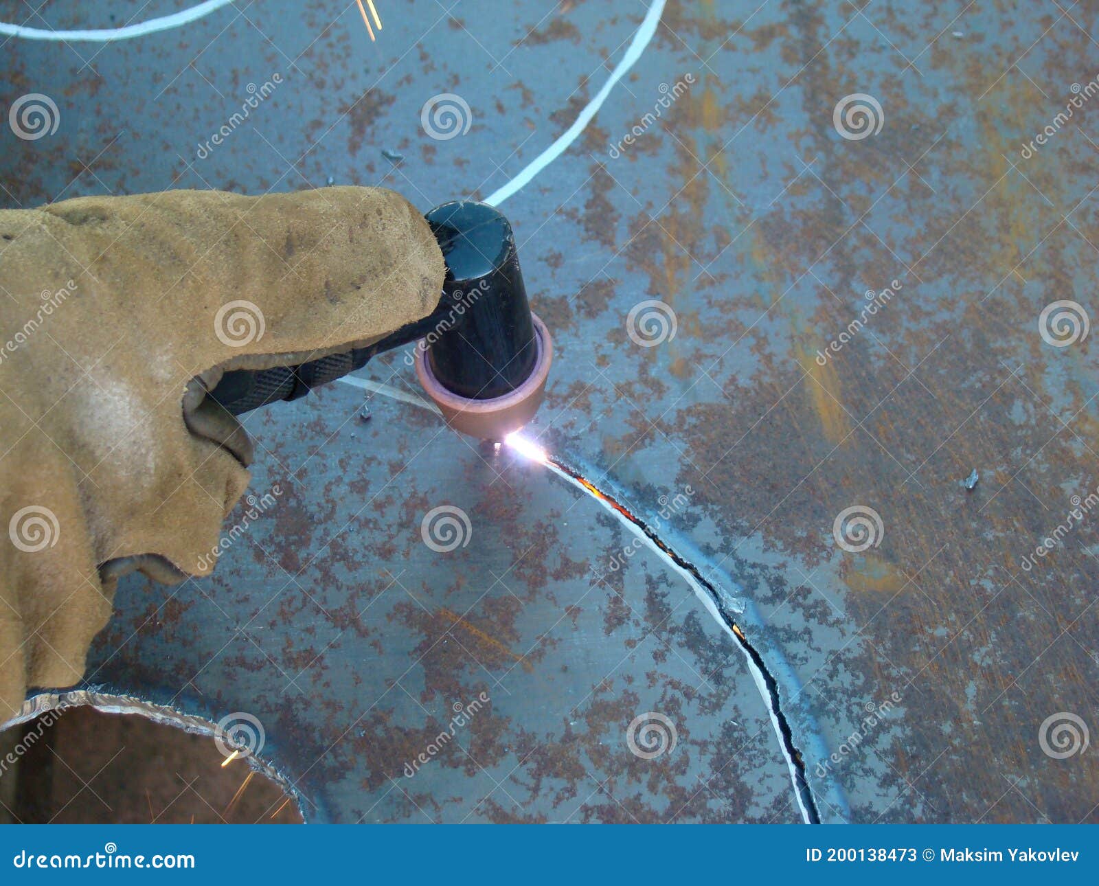 Manual plasma cutter stock image. Image of cutter, plasma 200138473