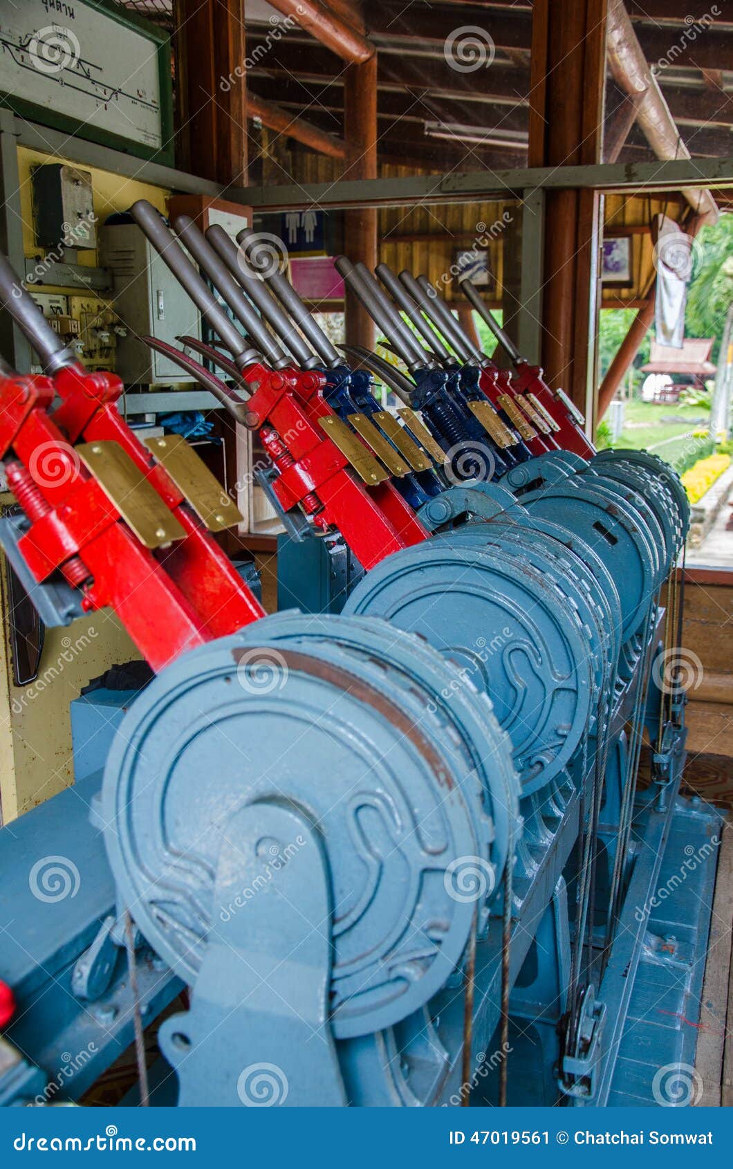 Manual railroad switch. stock image. Image of subway 47019561