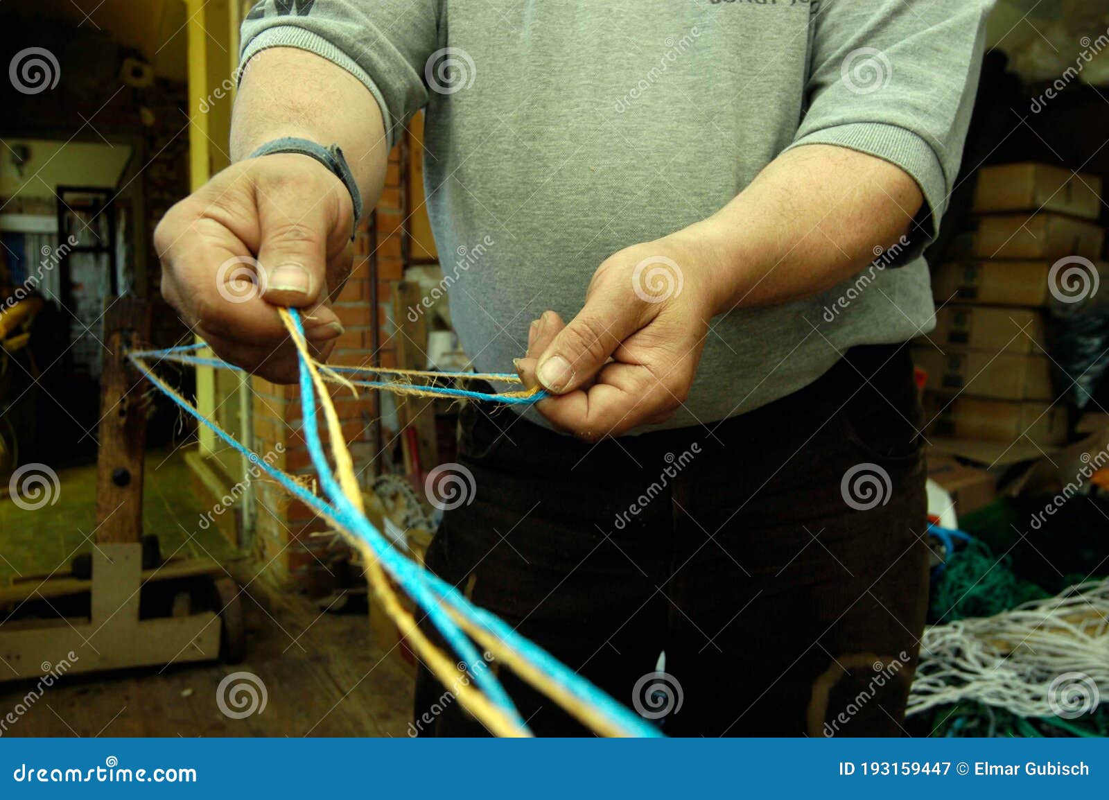 Manual Rope Making by Professional Rope Maker Stock Image - Image of cord,  economy: 193159447