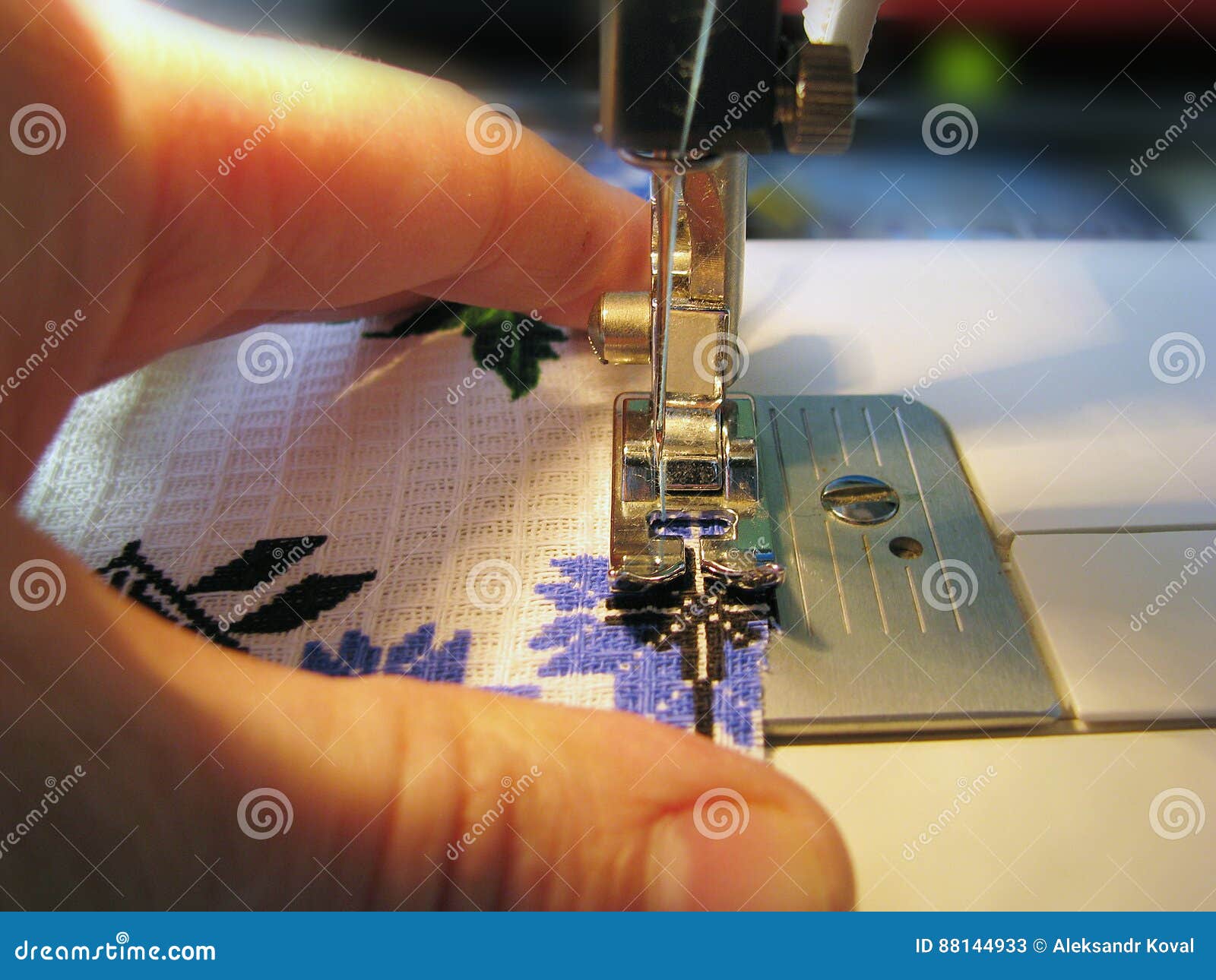 Manual Sewing on the Machine. Stock Image Image of needle, machine