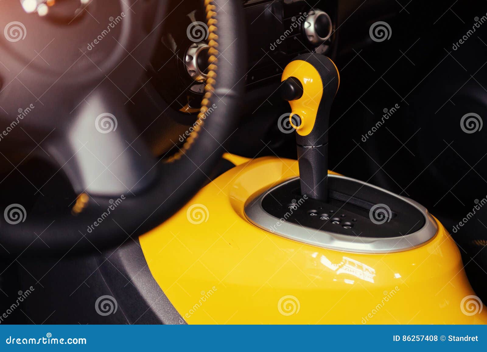 Manual shift of modern car editorial stock photo. Image of change