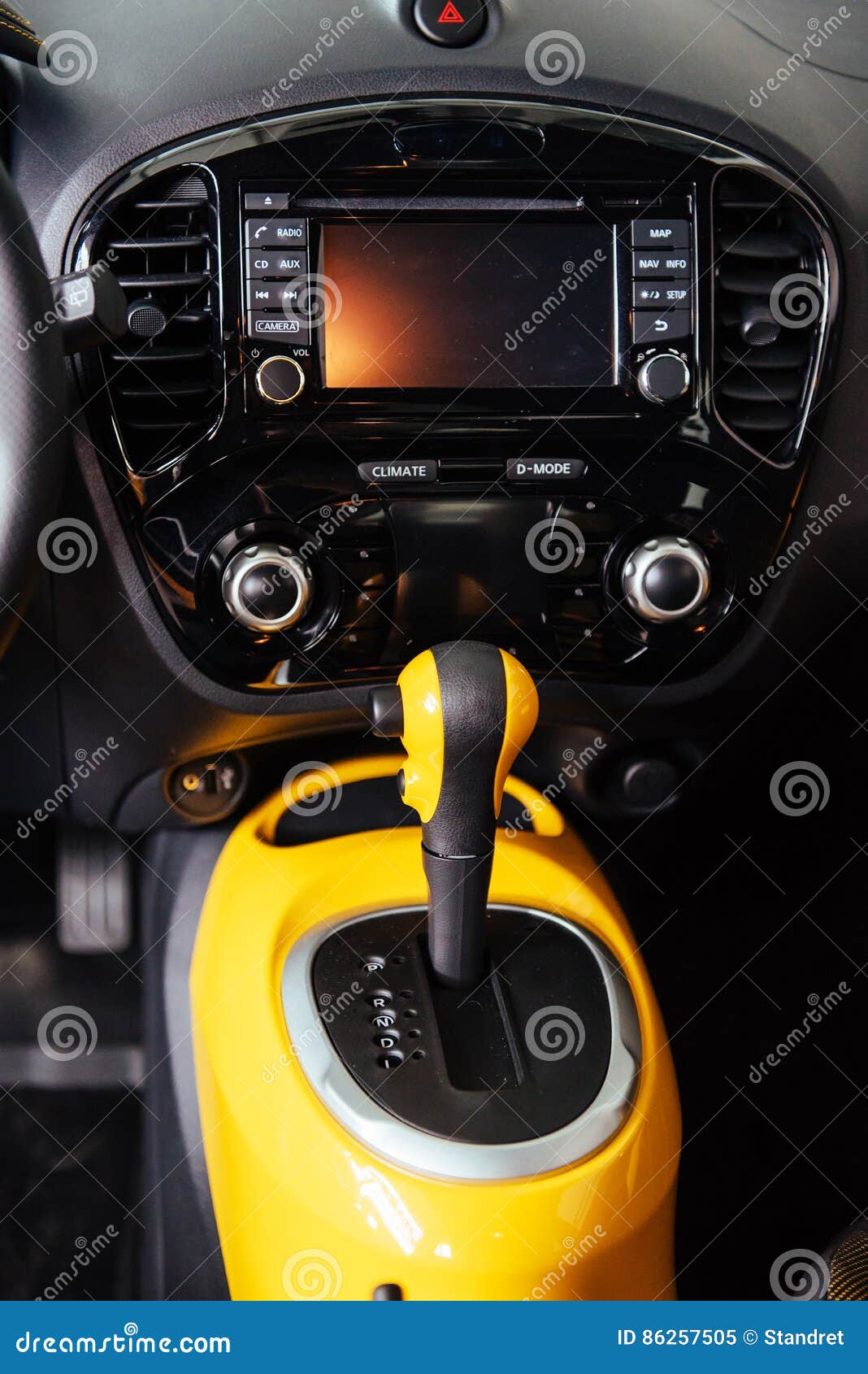 Manual shift of modern car stock image. Image of interior - 86257505